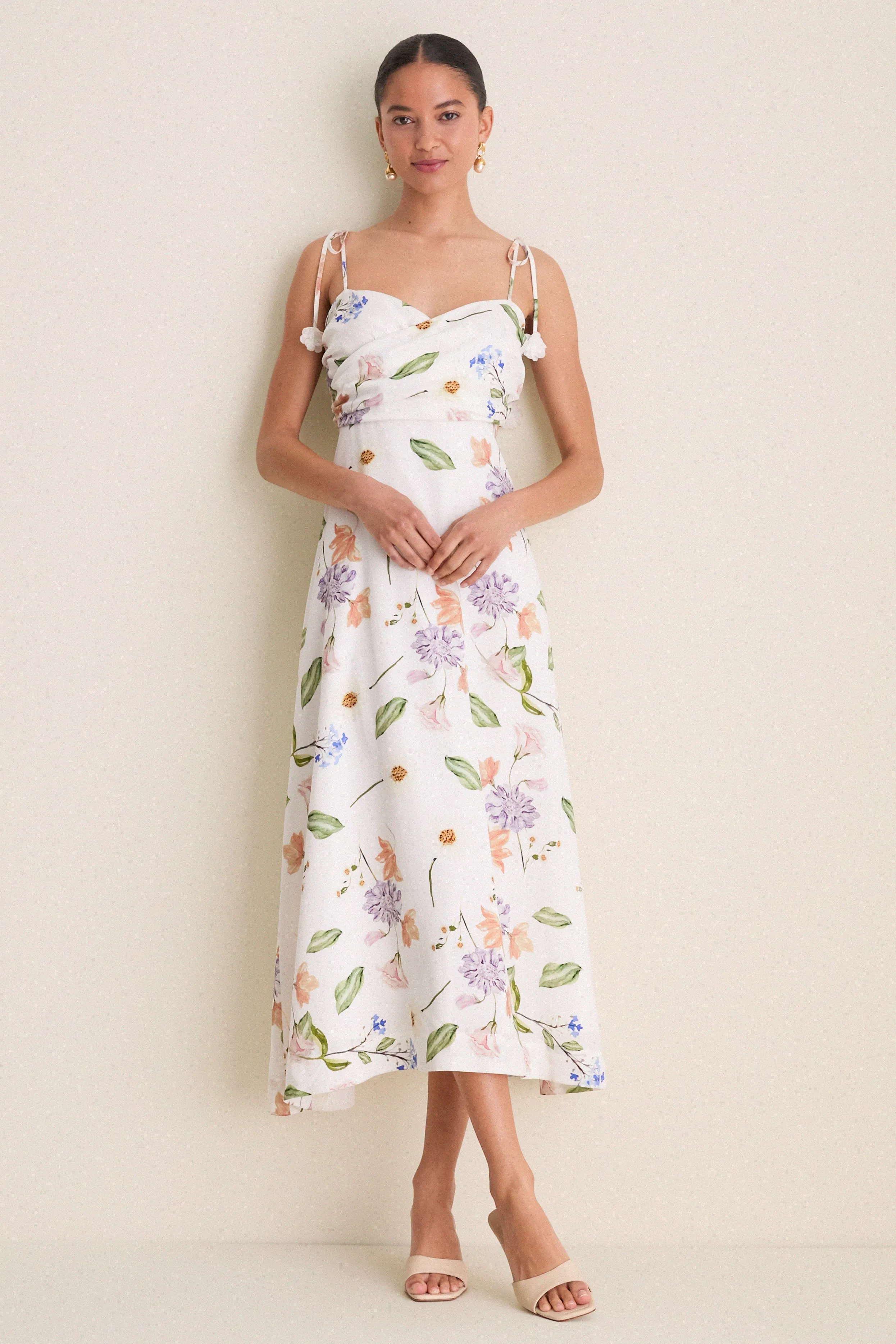 White Wildflower Floral Zinnia Maxi Dress sold by Tuckernuck
