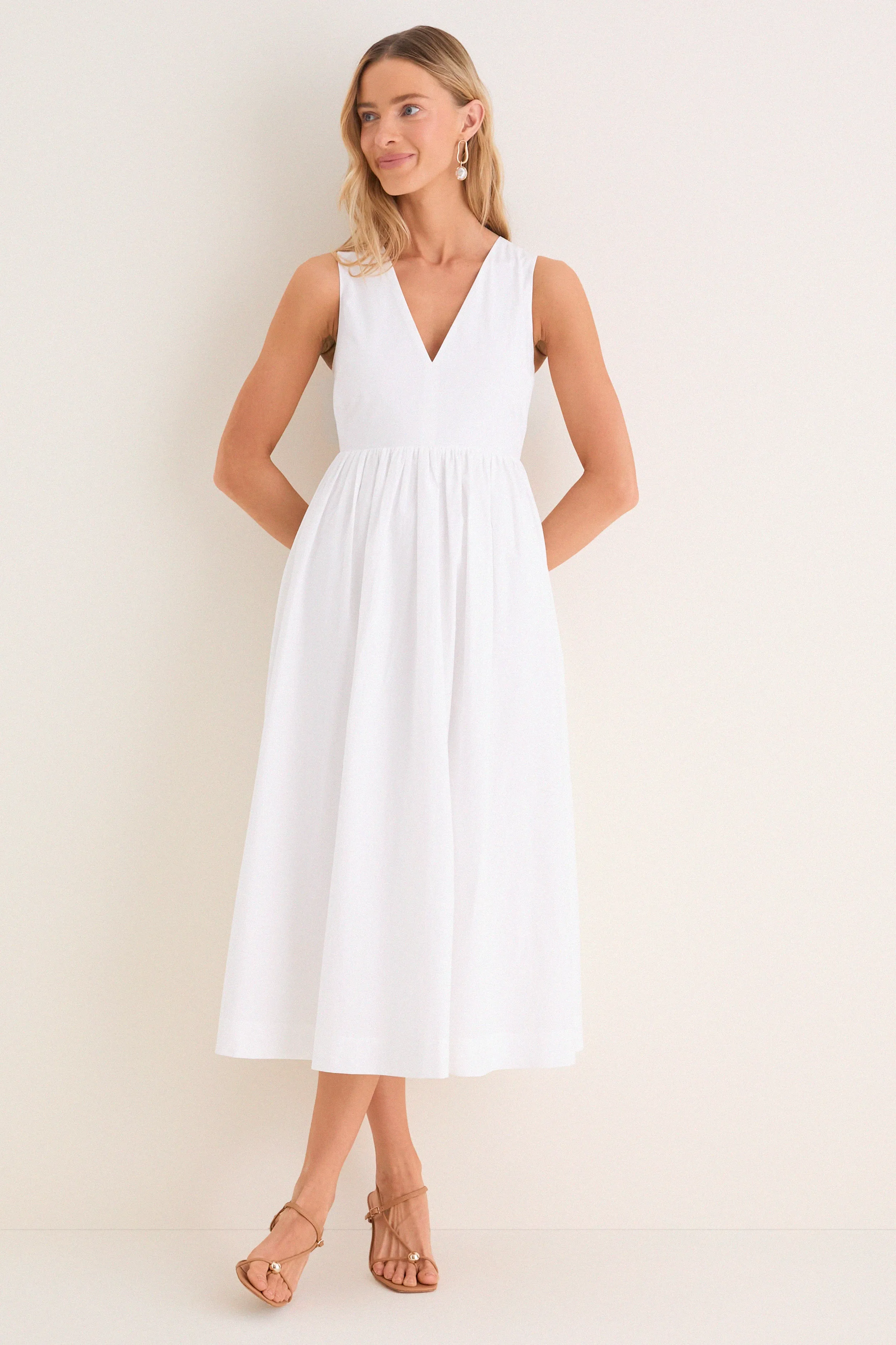 White Marylin Lace-Up Maxi Dress sold by Tuckernuck product image thumbnail 5