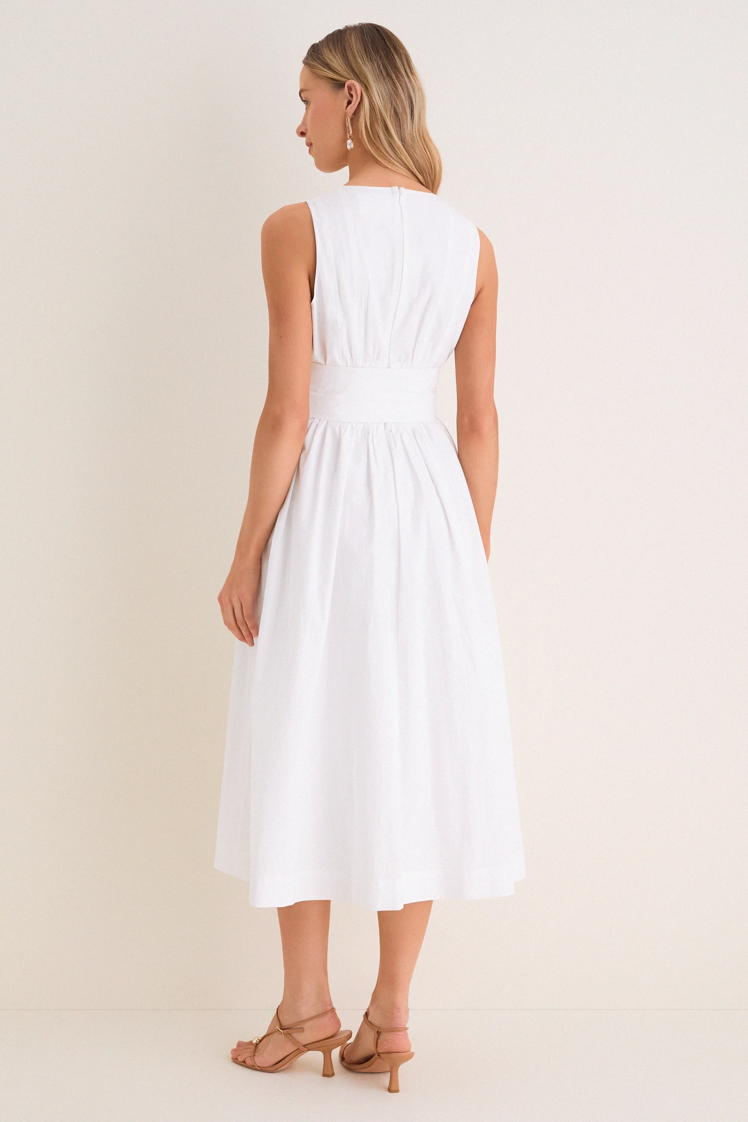 White Marylin Lace-Up Maxi Dress sold by Tuckernuck product image thumbnail 4