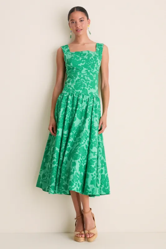 Emerald Floral Lilly Maxi Dress made by Hyacinth House