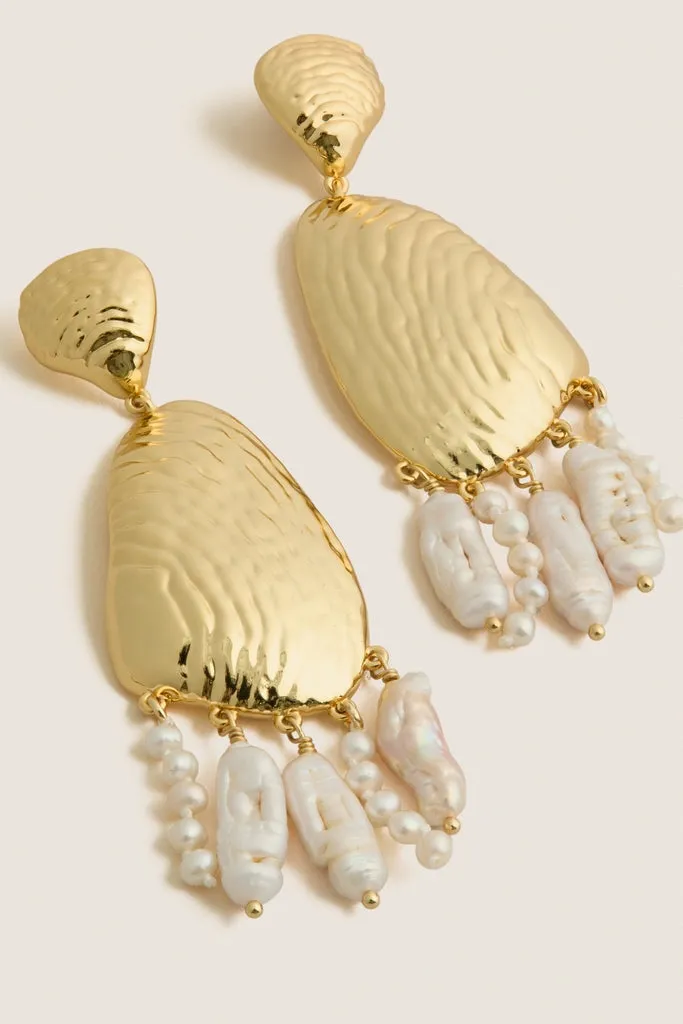 White Gold Luxe Gloria Earrings sold by Tuckernuck product image thumbnail 3