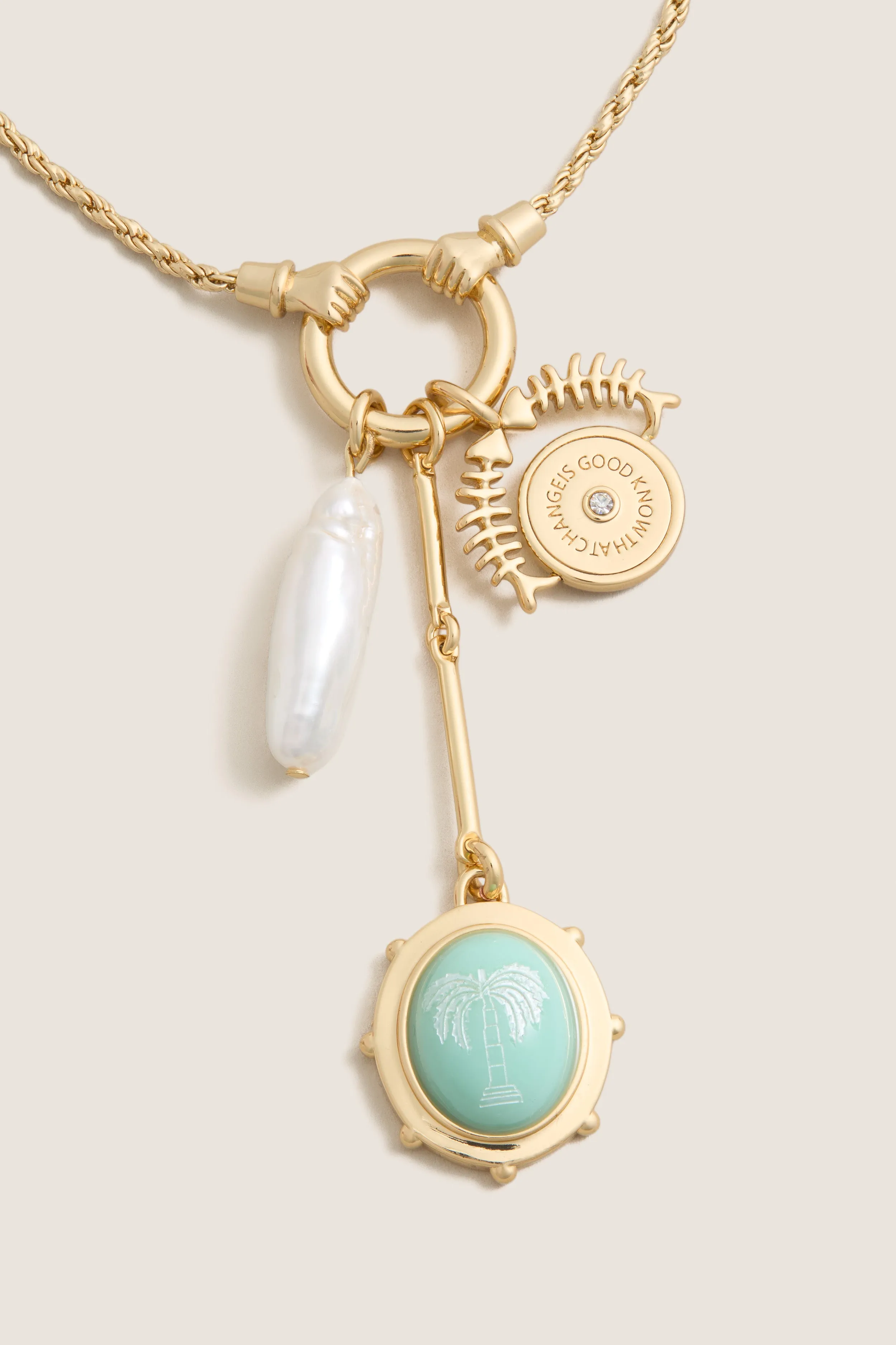 Gold Multi Frances Charm Necklace sold by Tuckernuck product image thumbnail 3