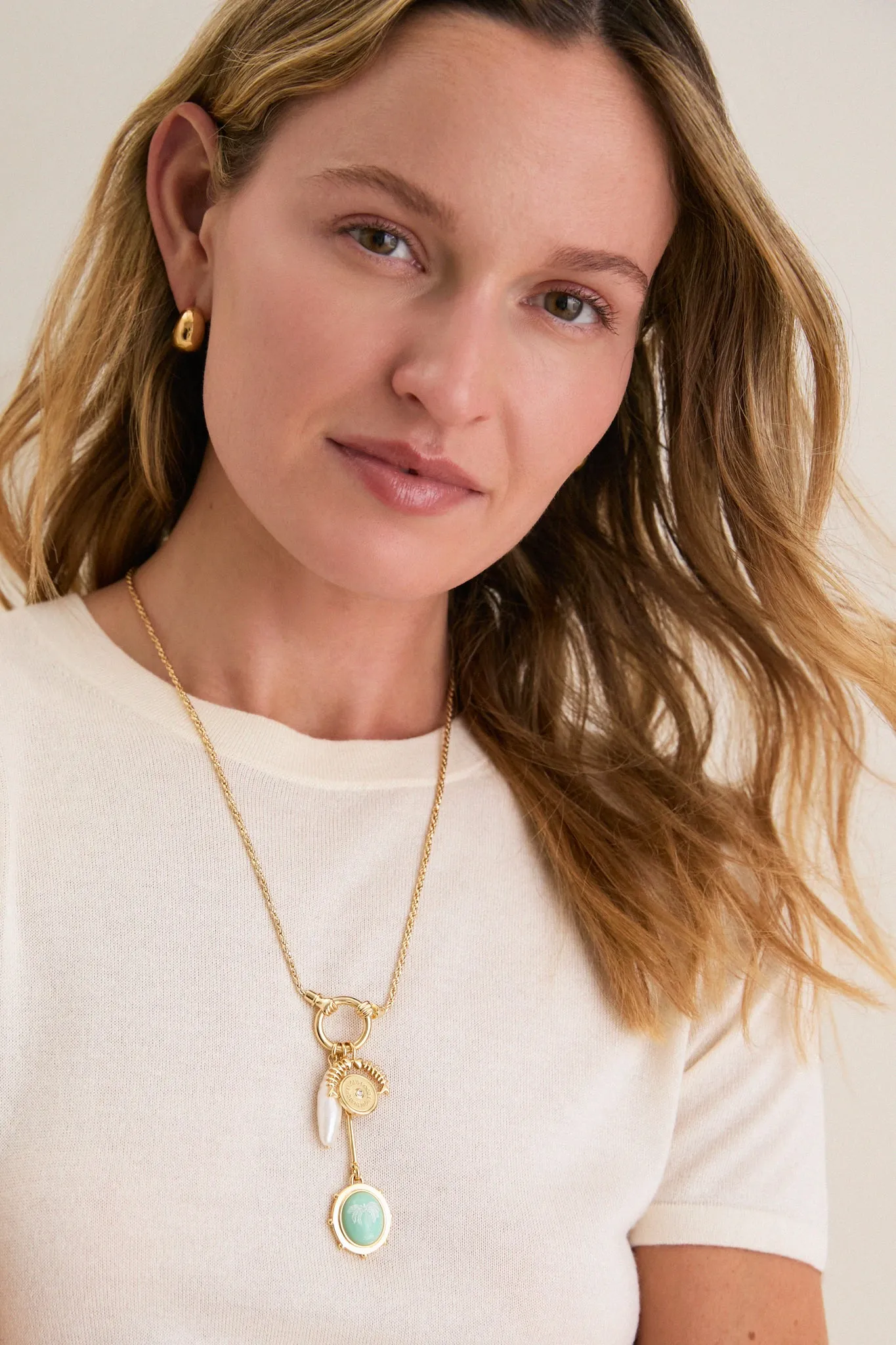 Gold Multi Frances Charm Necklace sold by Tuckernuck product image thumbnail 2