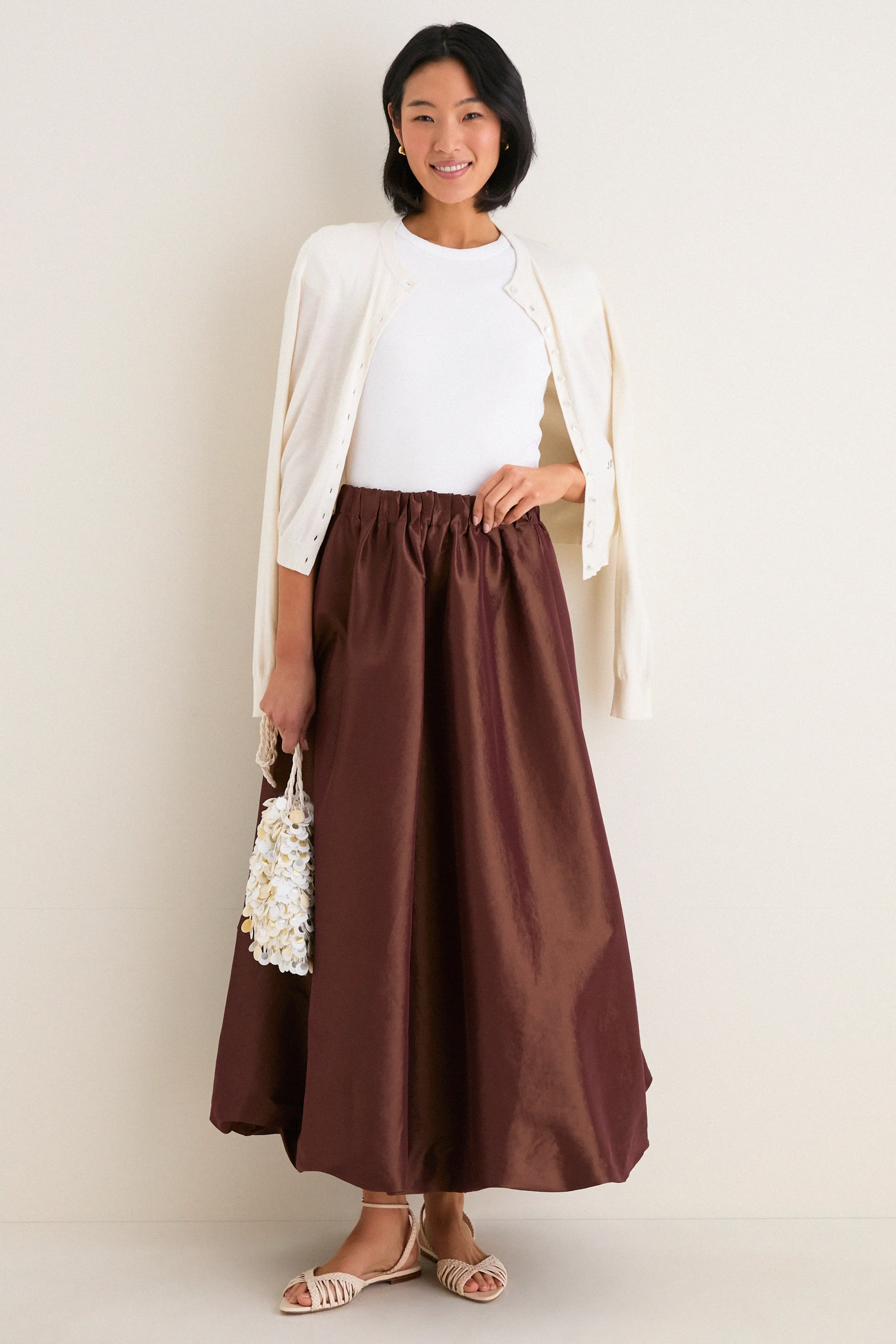 Chestnut Taffeta Cynthia Bubble Skirt sold by Tuckernuck product image thumbnail 2