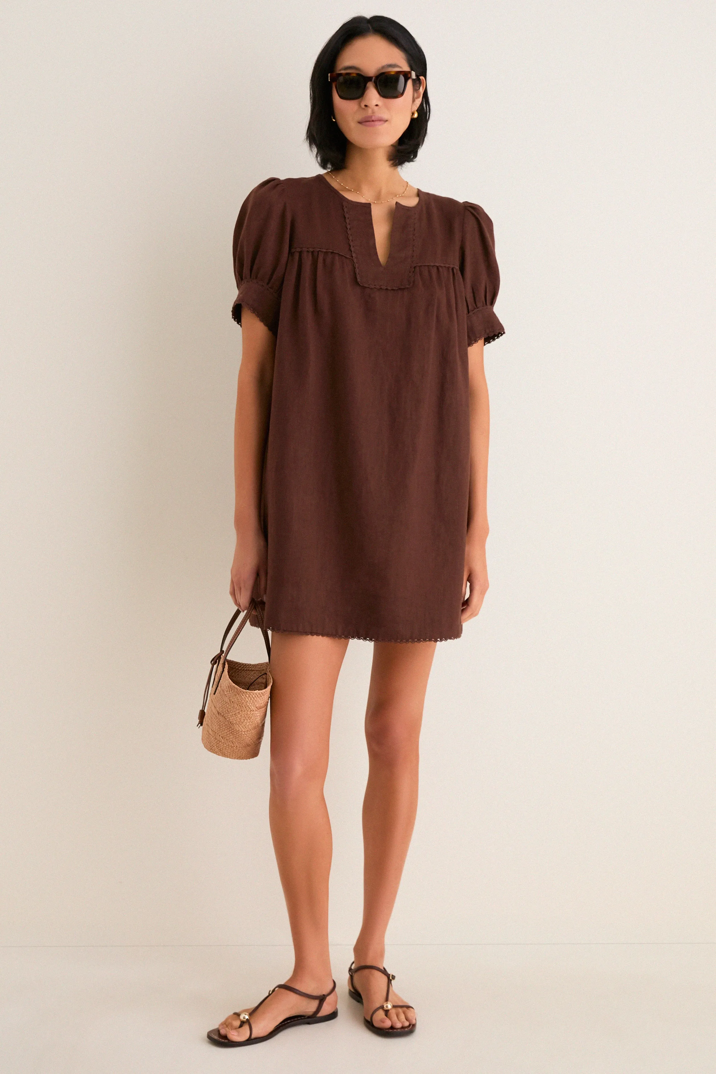 Chestnut Linen Bridget Dress sold by Tuckernuck product image thumbnail 2
