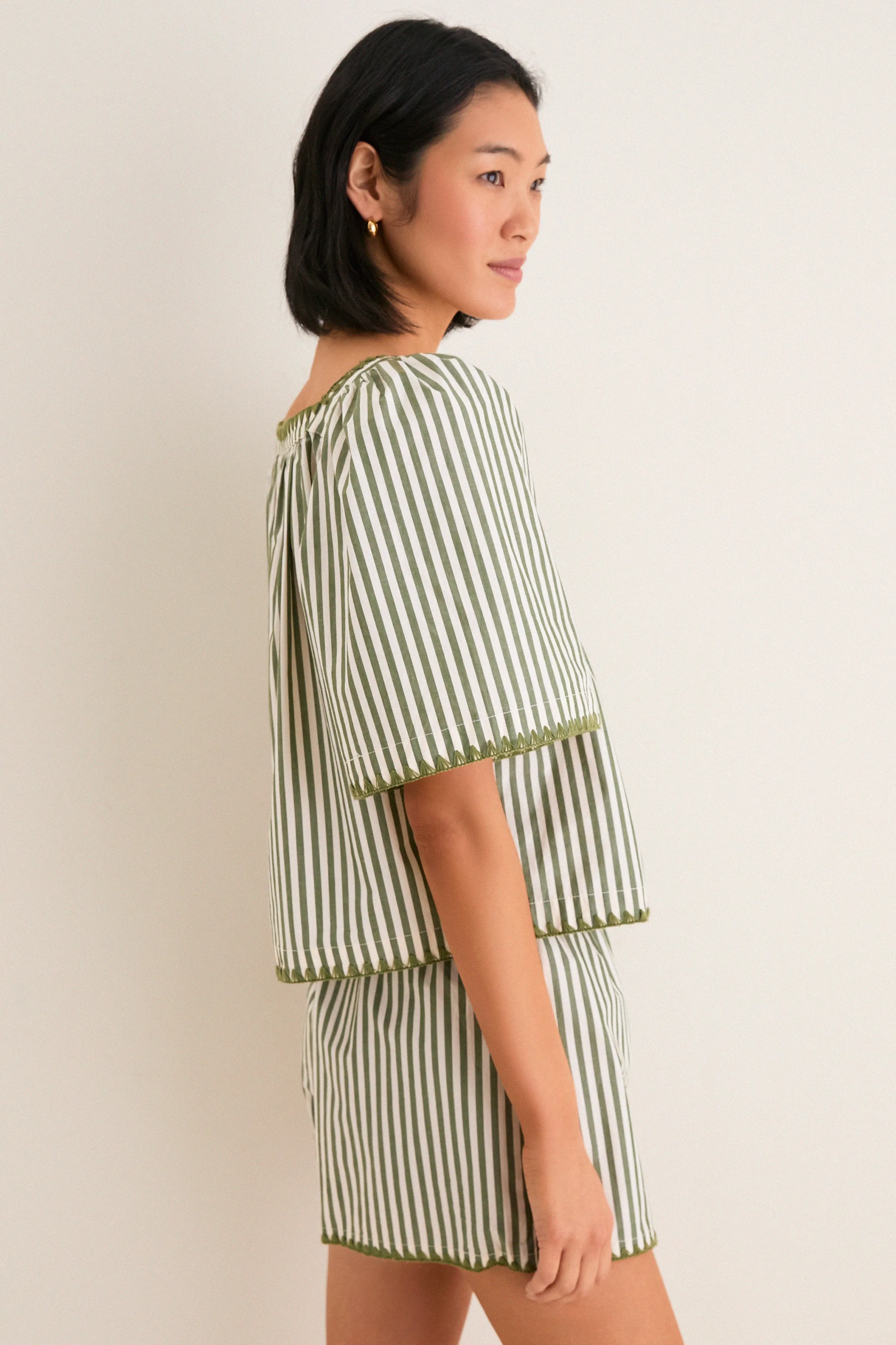 Jardin Stripe Whipstitch Viviana Top sold by Tuckernuck product image thumbnail 3