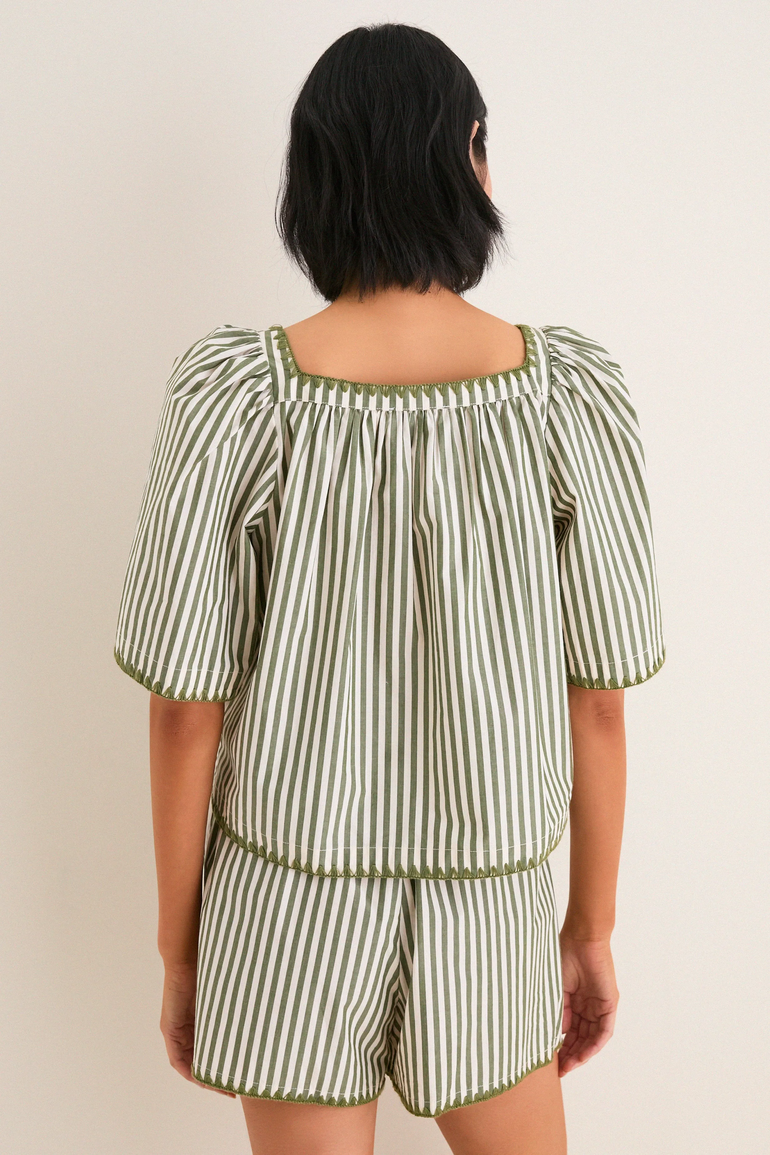 Jardin Stripe Whipstitch Viviana Top sold by Tuckernuck product image thumbnail 4