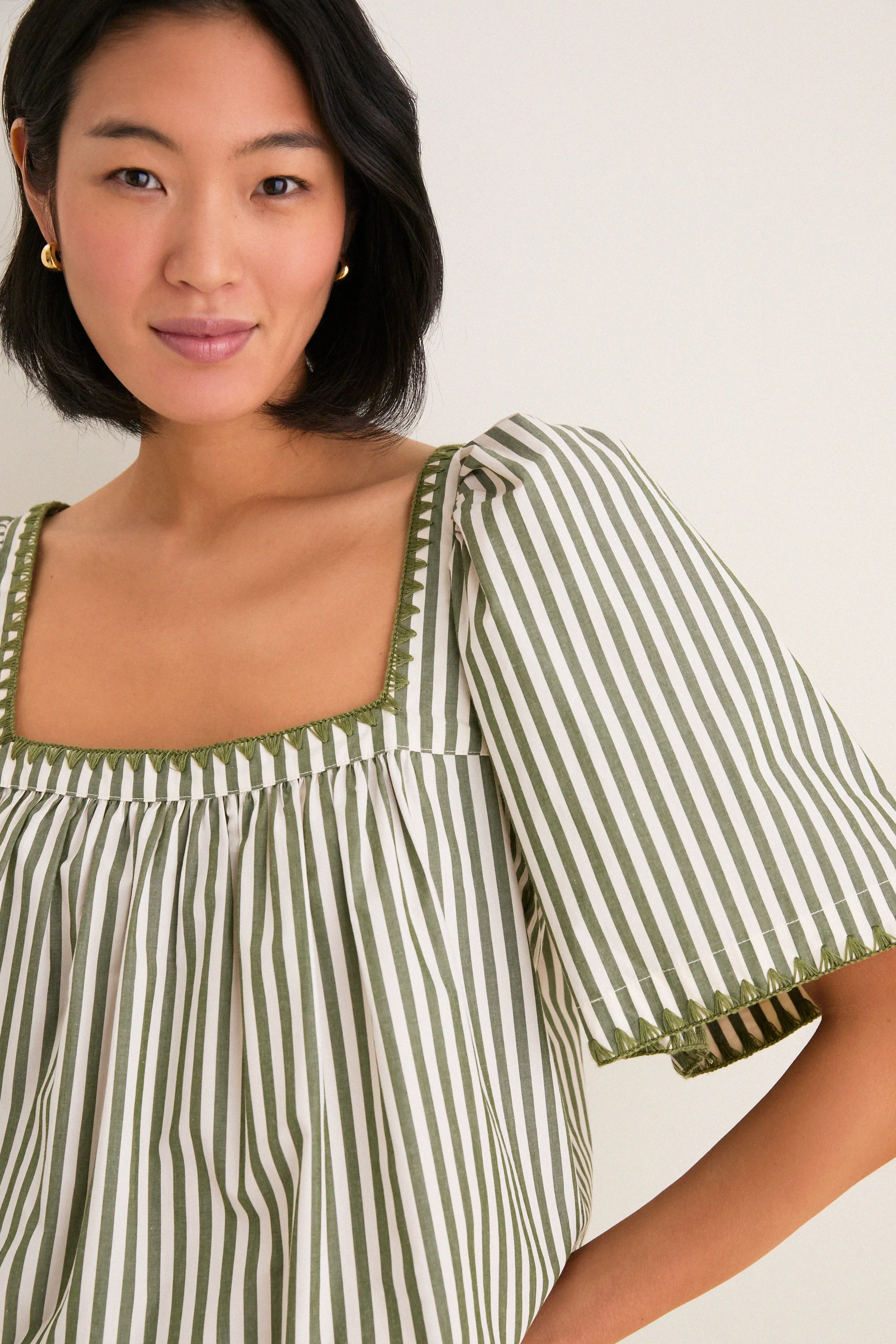 Jardin Stripe Whipstitch Viviana Top sold by Tuckernuck product image thumbnail 5