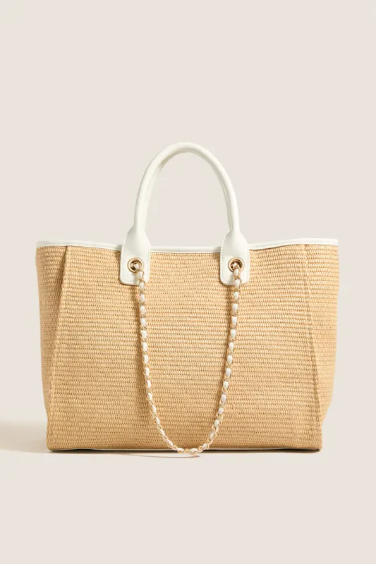 Natural White Jaxon Tote made by Urban Expressions