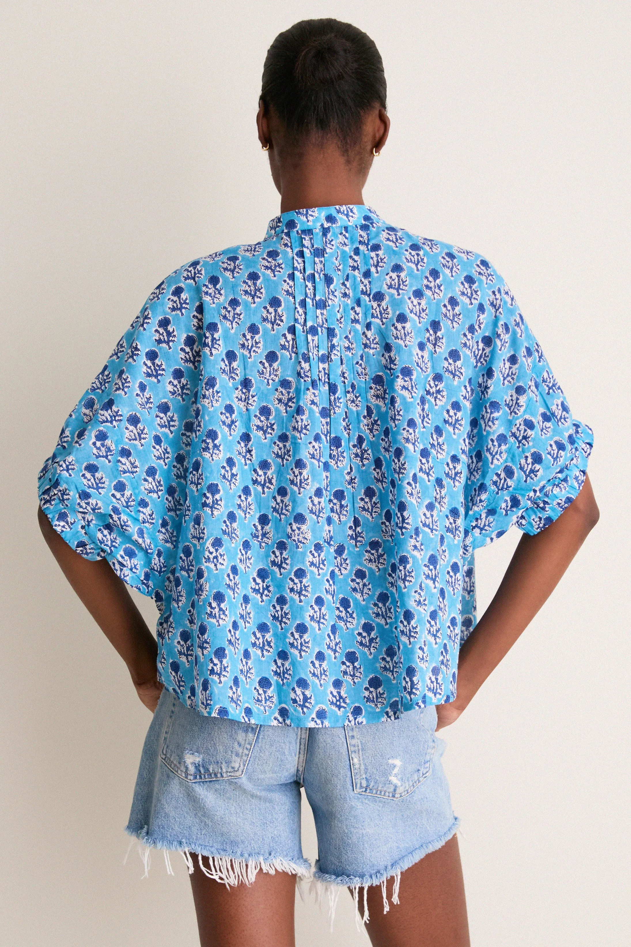 Little Marigolds Danube Organic Mandarin Collar Top sold by Tuckernuck product image thumbnail 4