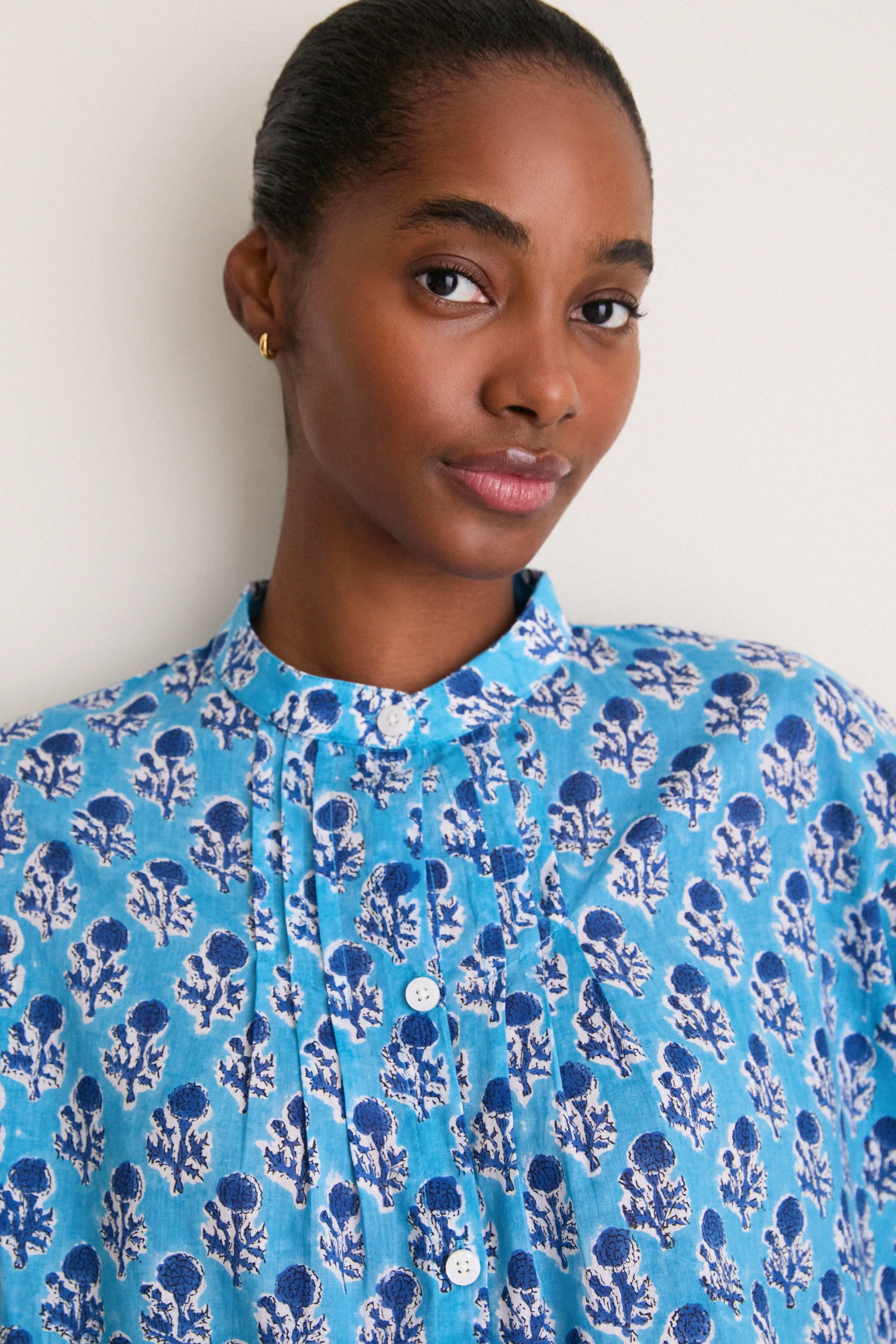 Little Marigolds Danube Organic Mandarin Collar Top sold by Tuckernuck product image thumbnail 5