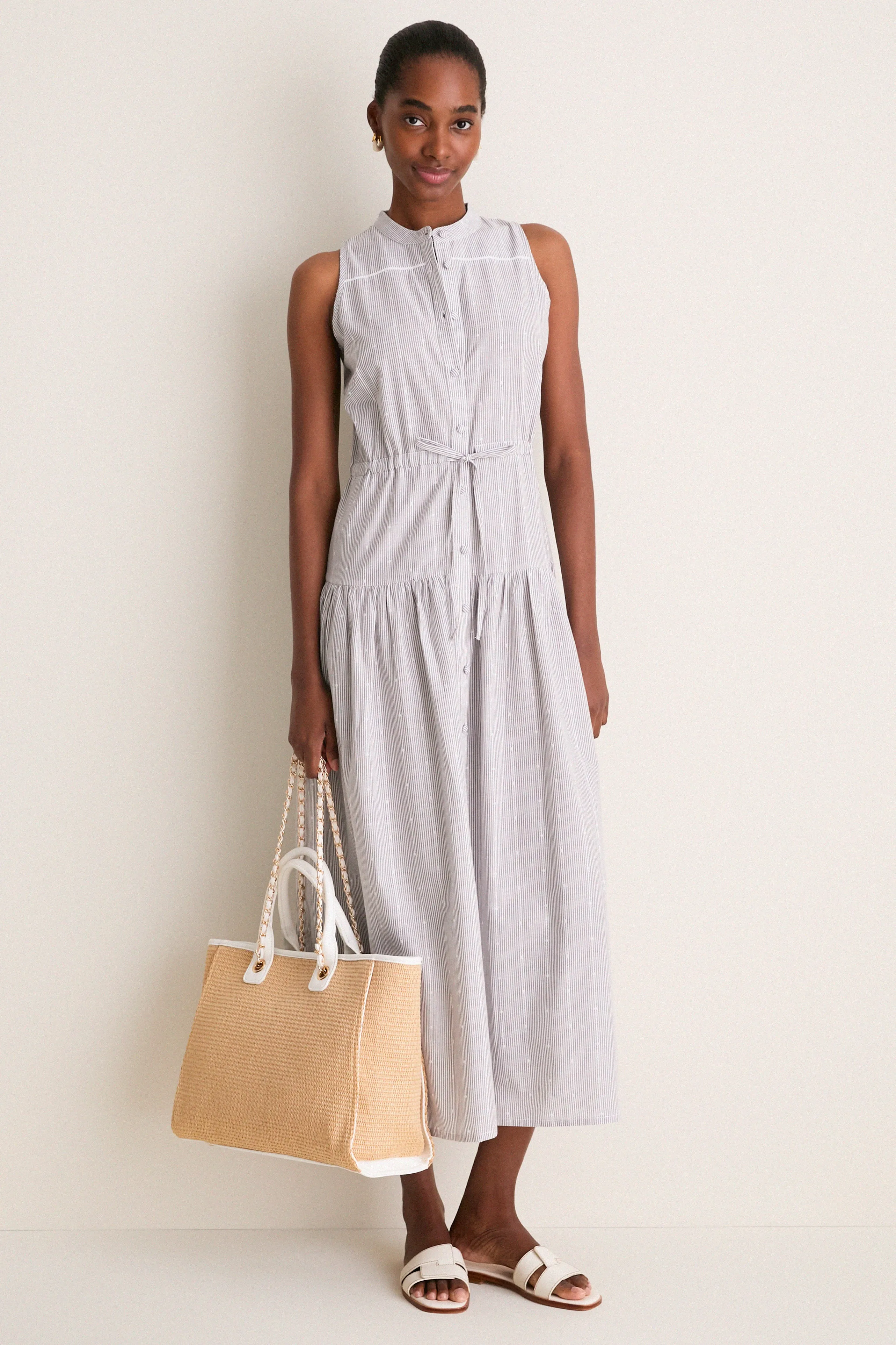 James Stripe Lucy 4 Basque Sleeveless Dress sold by Tuckernuck product image thumbnail 2