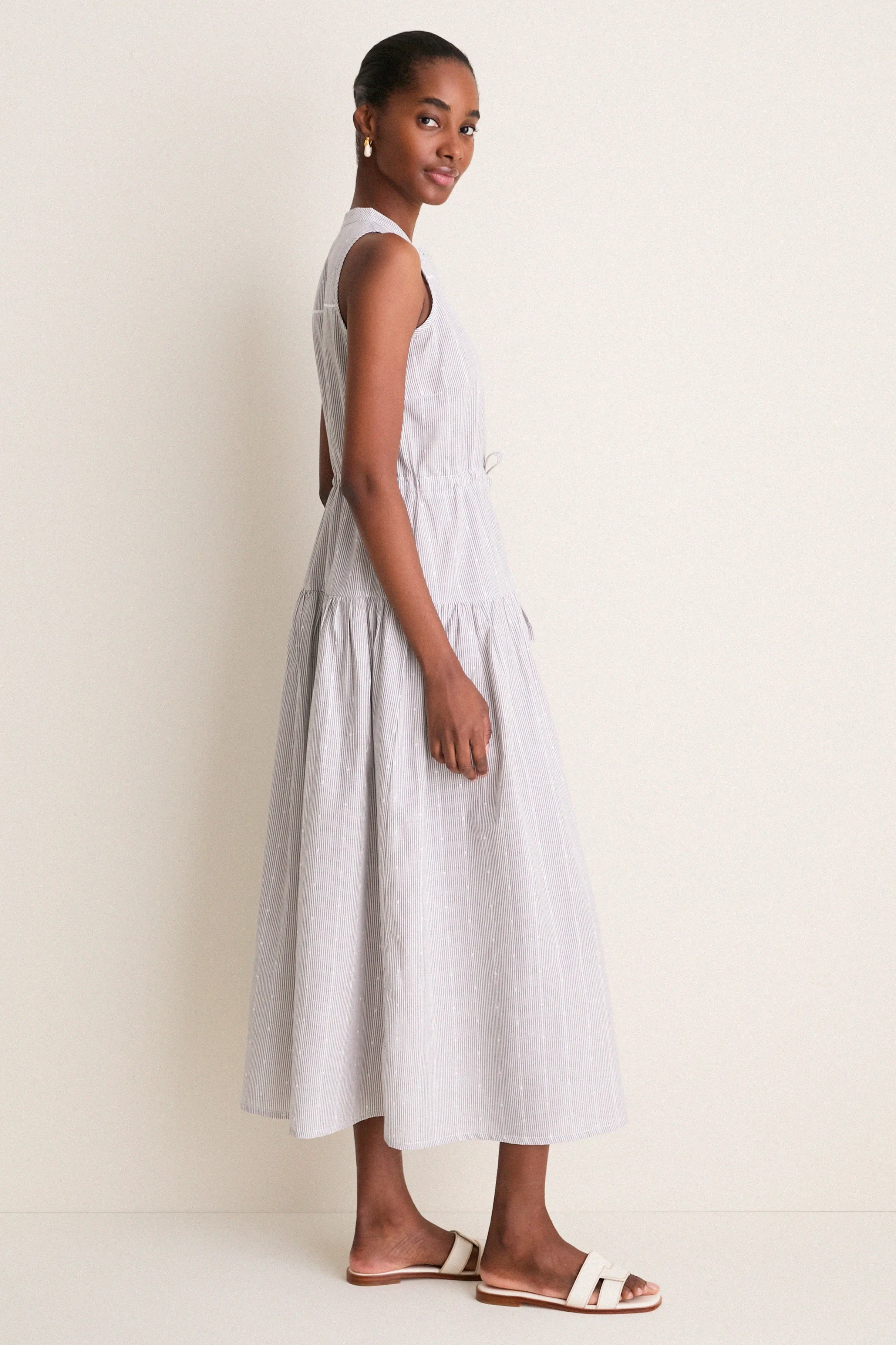 James Stripe Lucy 4 Basque Sleeveless Dress sold by Tuckernuck product image thumbnail 4