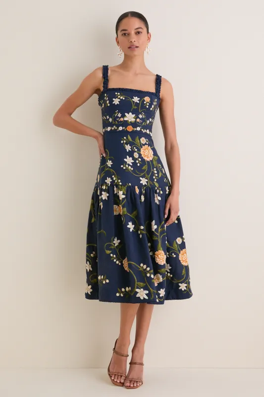 Valle Nispero Midi Dress made by AGUA by Agua Bendita