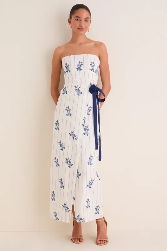 Valle Cinefila Strapless Maxi Dress made by AGUA by Agua Bendita