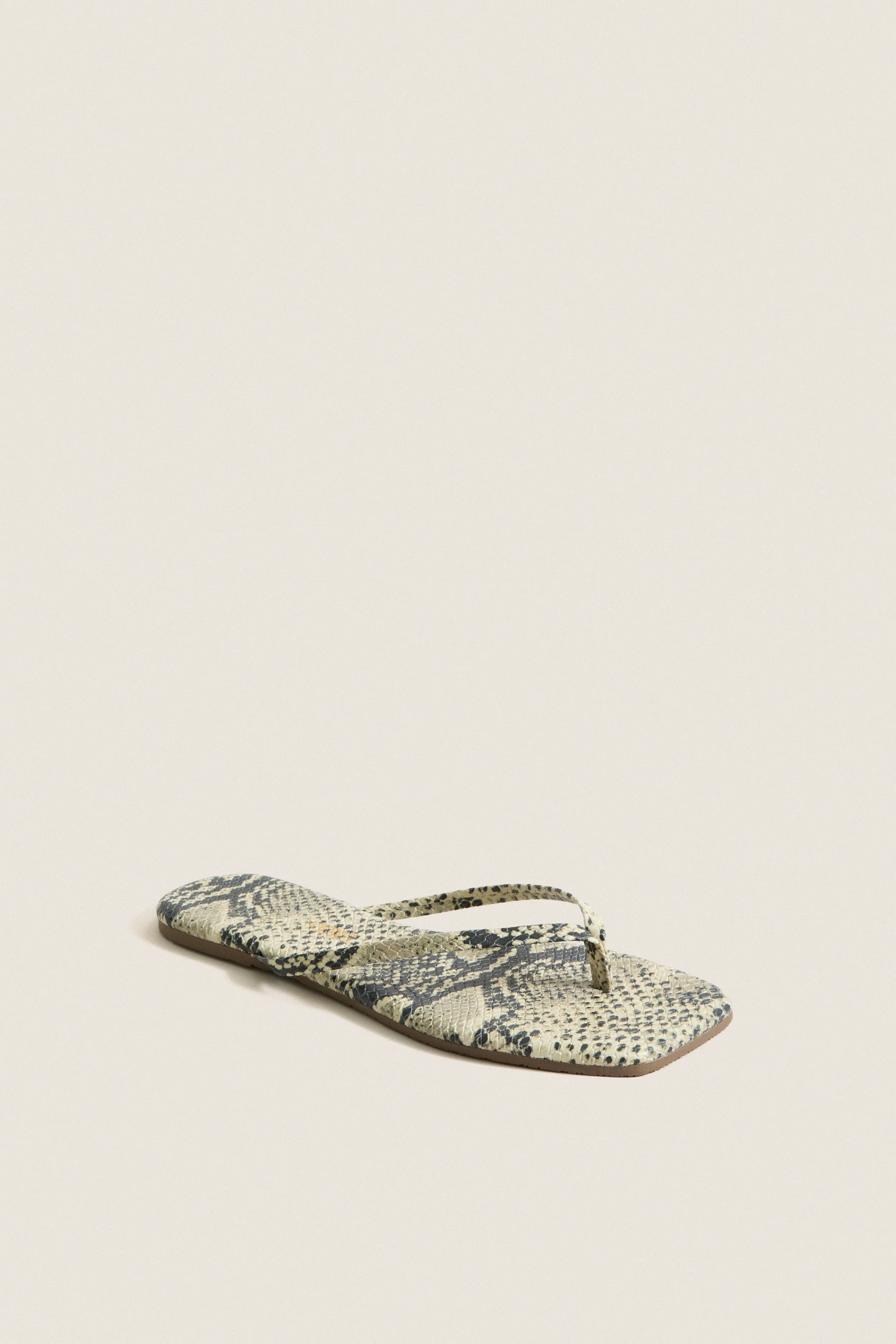 Snakeskin Square Toe Exotic Flip Flops sold by Tuckernuck
