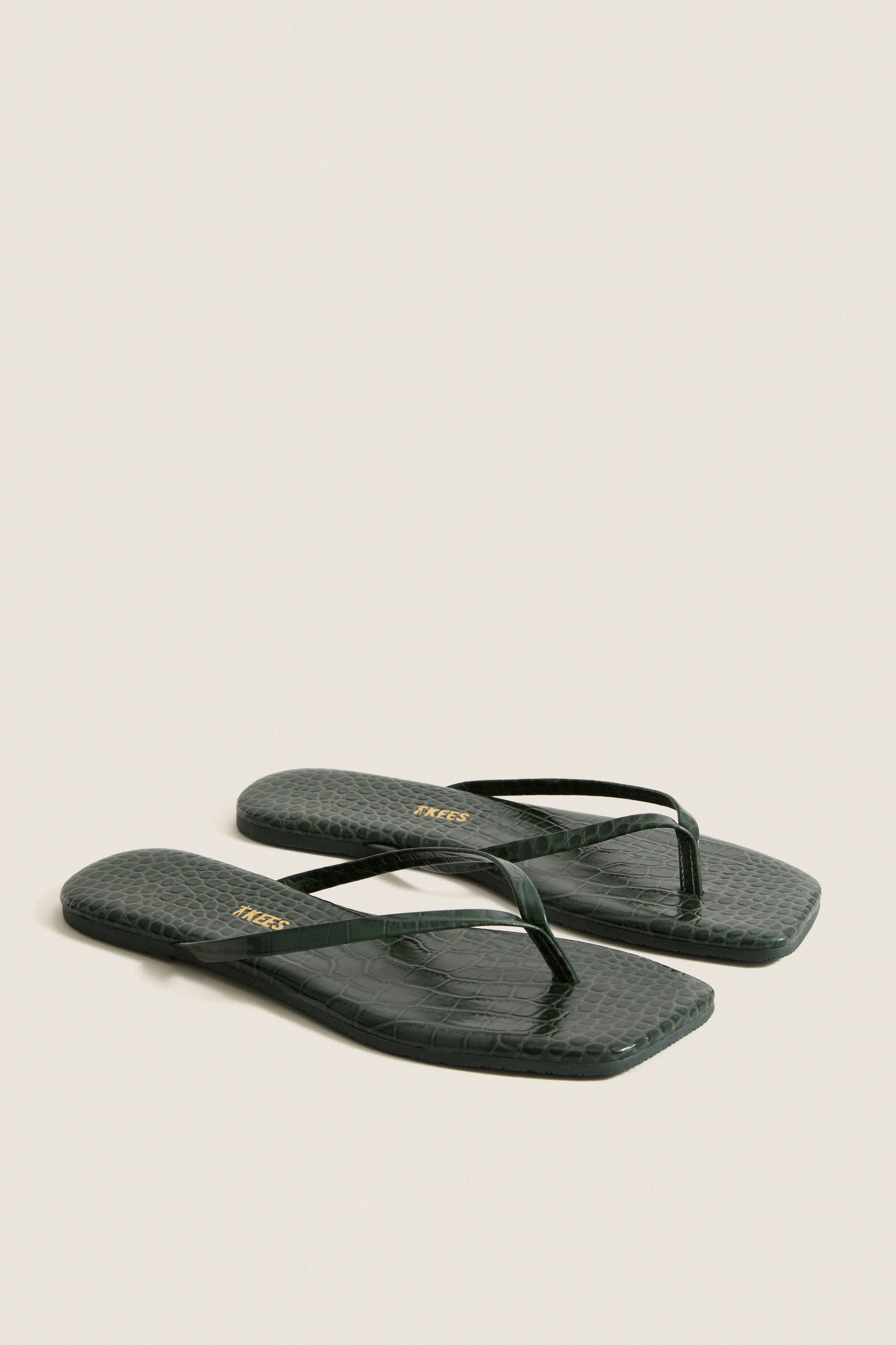 Emerald Croc Square Toe Lily Flip Flops sold by Tuckernuck product image thumbnail 5