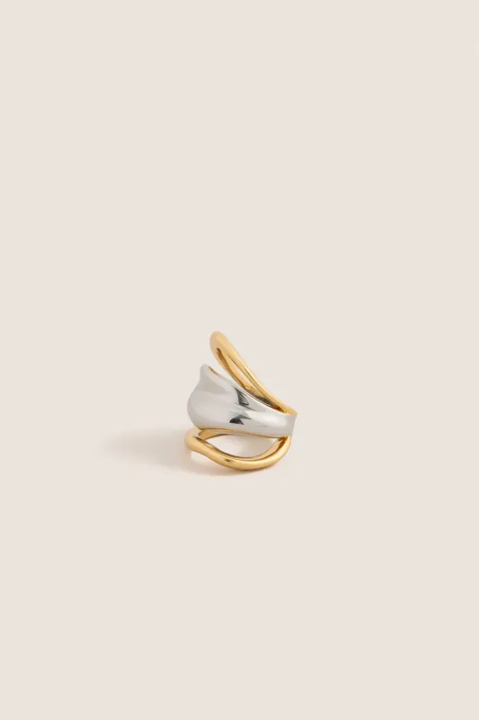 Gold and Silver Olio Ring made by Altuzarra