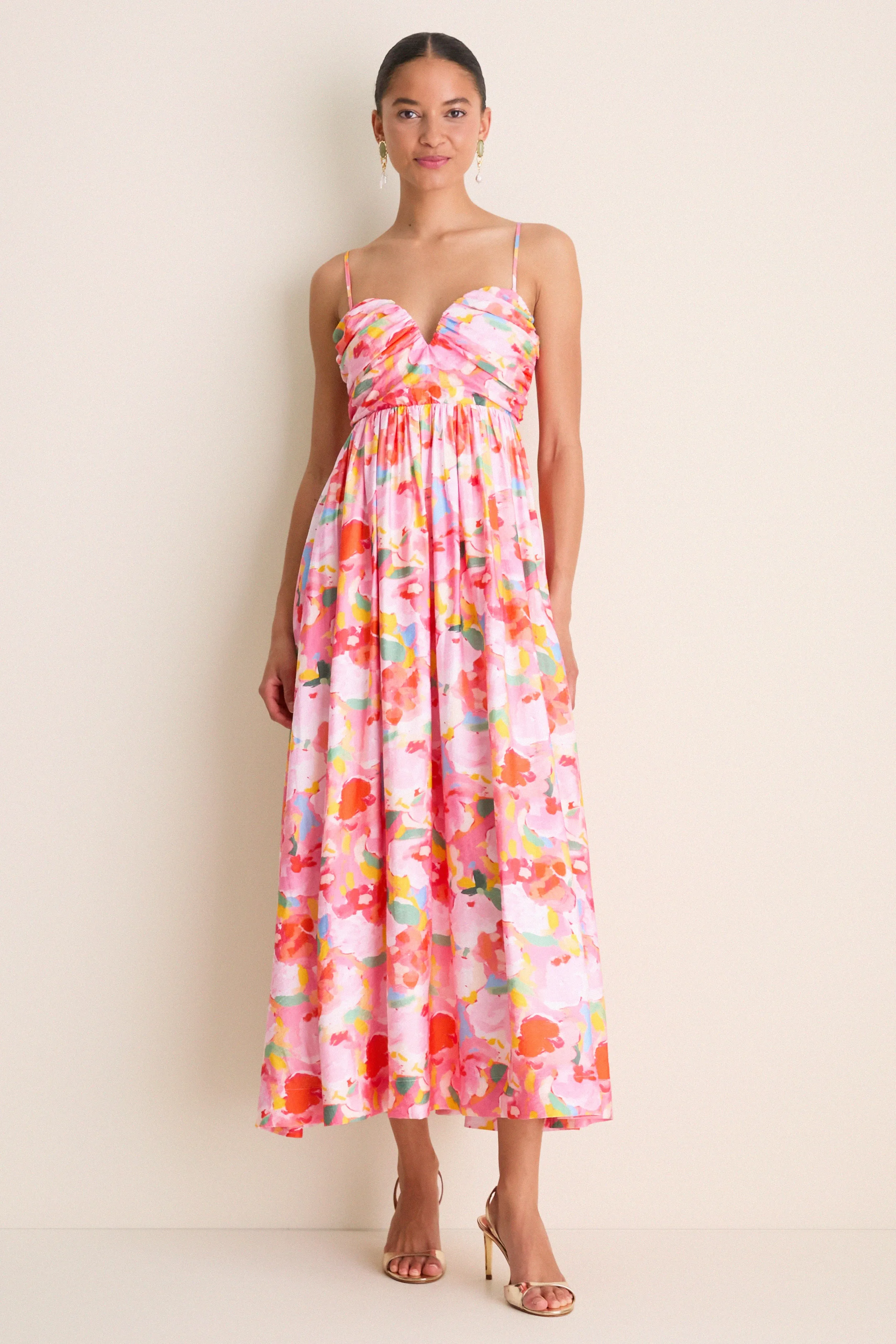 Pink Multi Watercolor Harper Maxi Dress sold by Tuckernuck