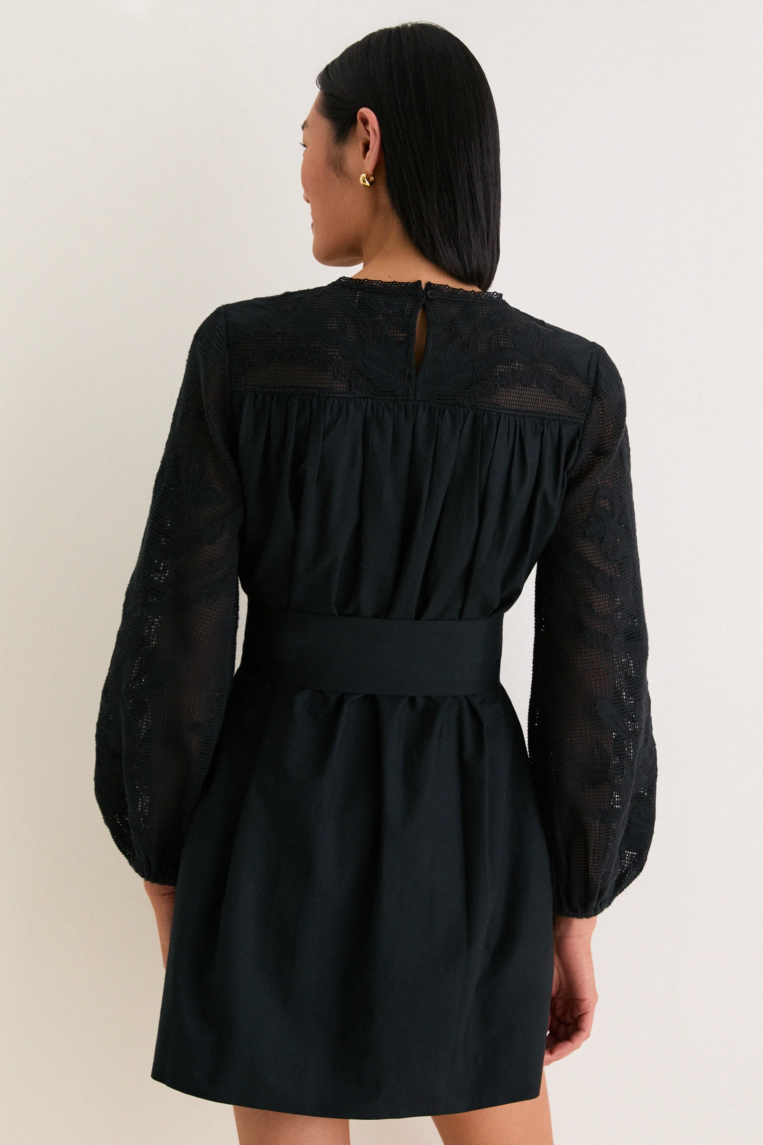 Black Patchwork Embroidered Cressida Mini Dress sold by Tuckernuck product image thumbnail 5