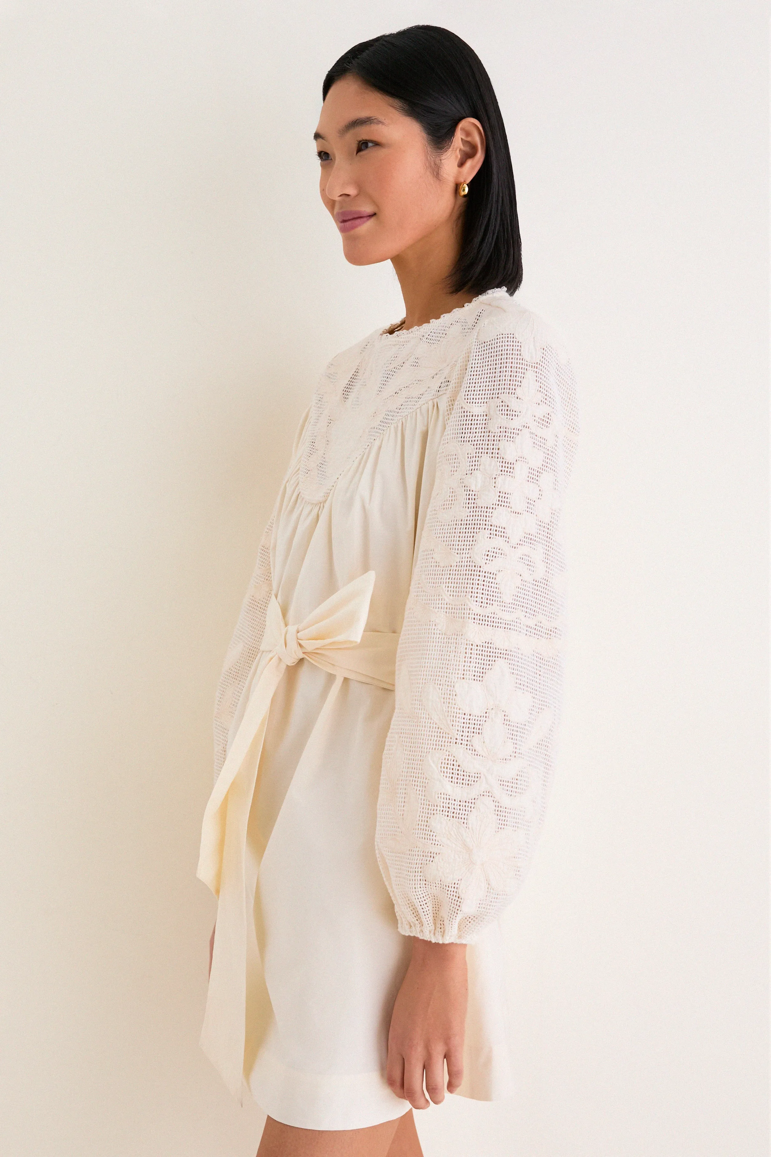 Ivory Patchwork Embroidered Cressida Mini Dress sold by Tuckernuck product image thumbnail 5