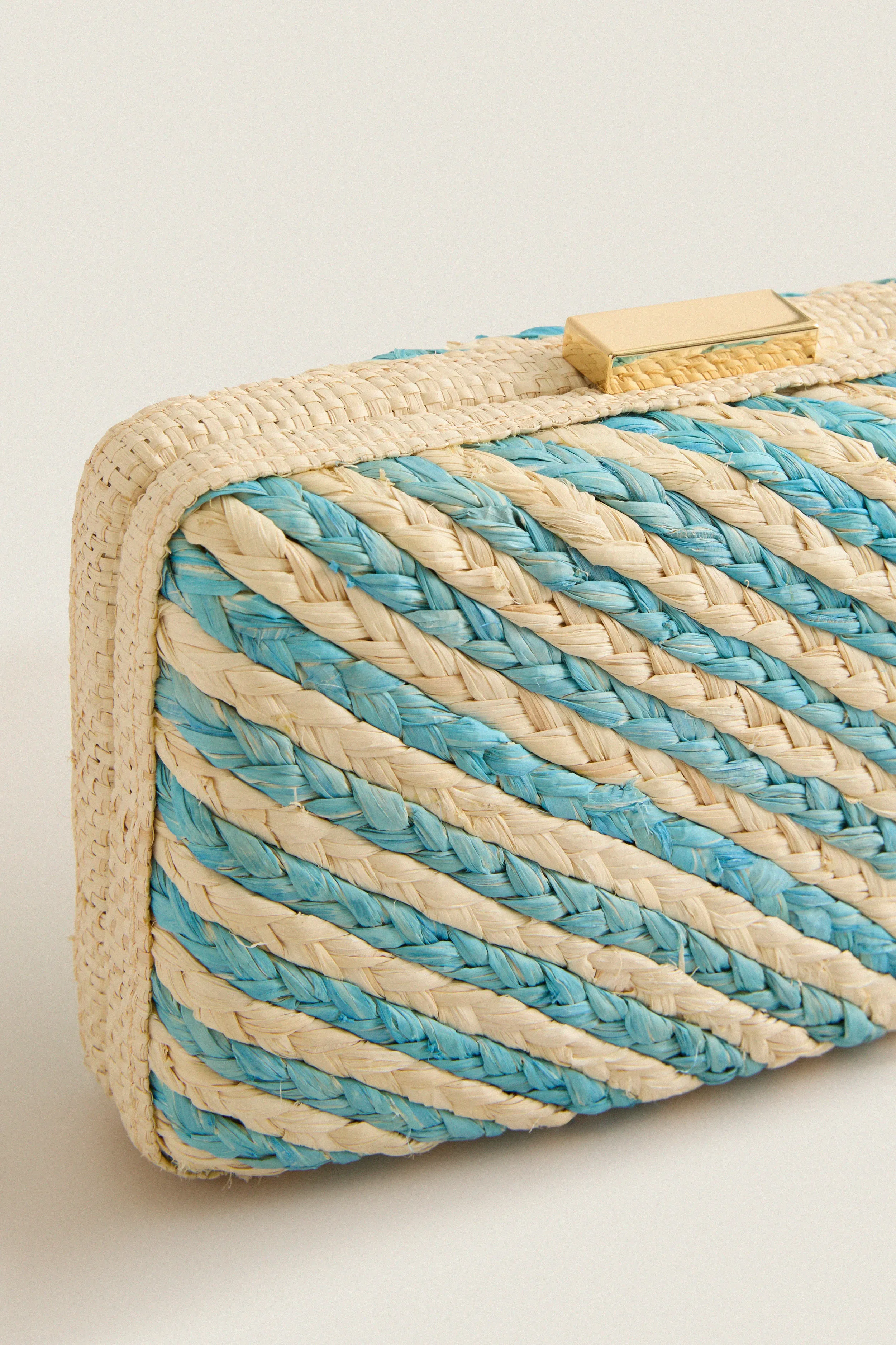Blue and Natural Carmen Clutch sold by Tuckernuck product image thumbnail 3