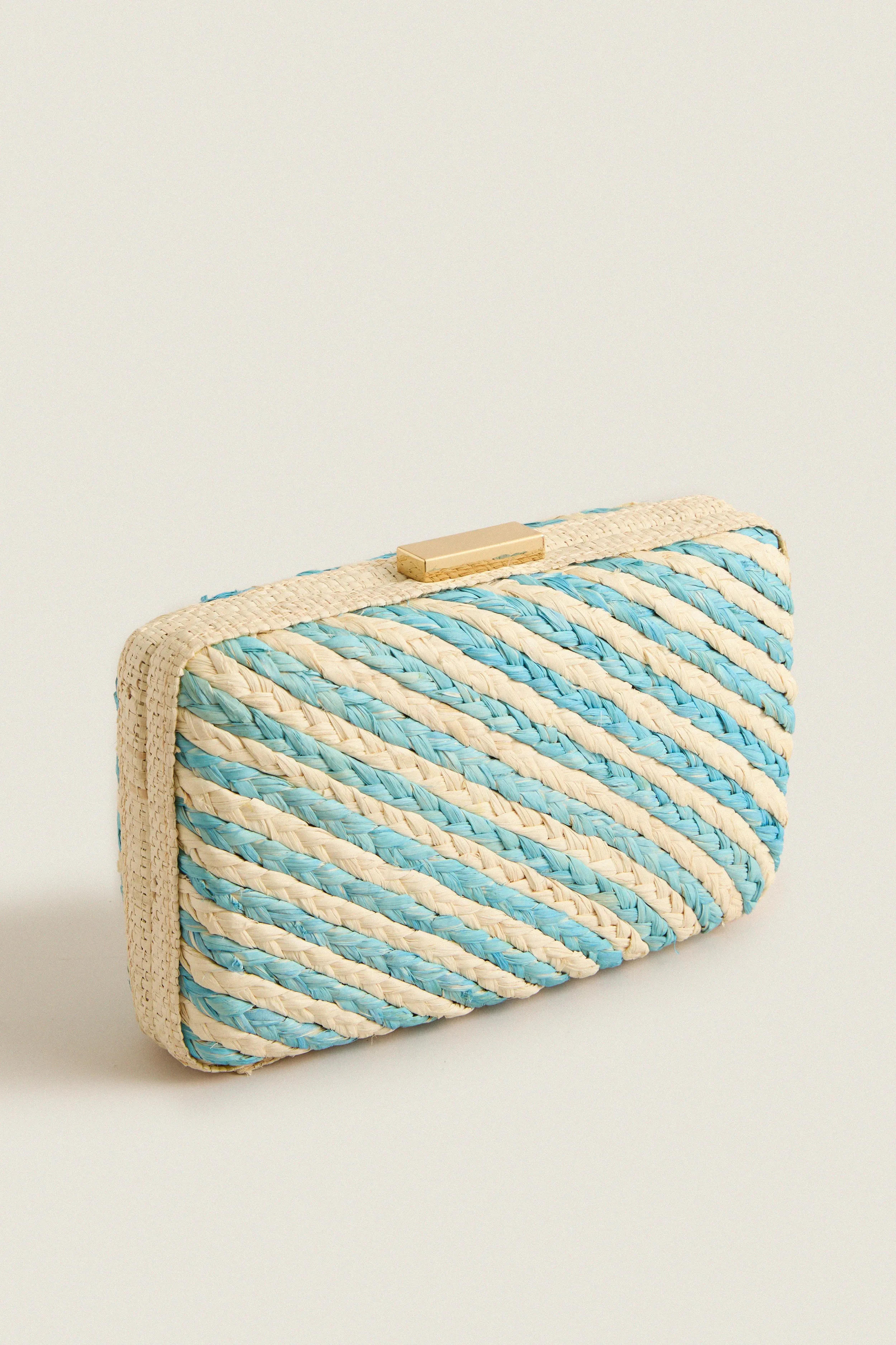 Blue and Natural Carmen Clutch sold by Tuckernuck product image thumbnail 5