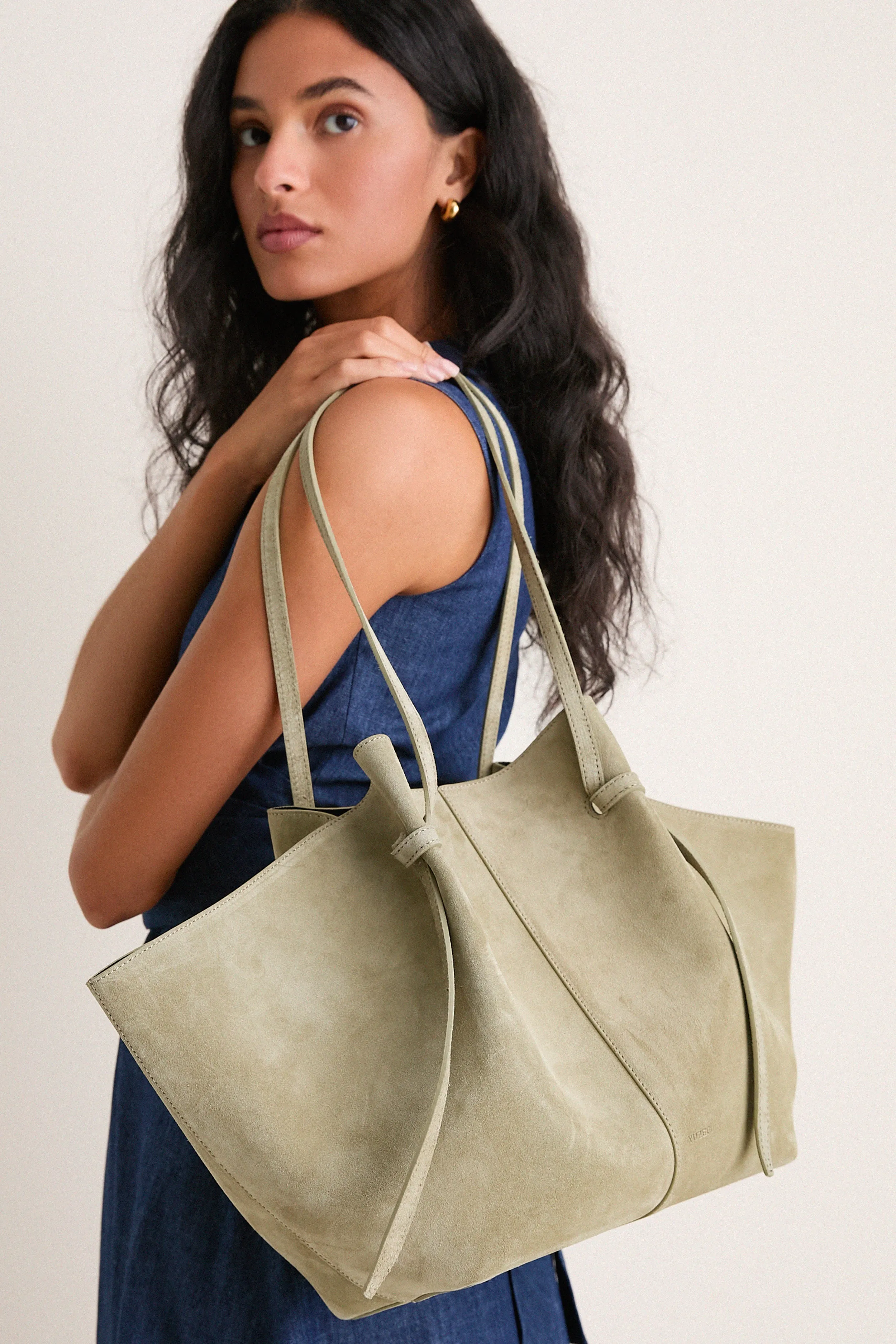 Olive Large Suede Mochi Bag sold by Tuckernuck product image thumbnail 3