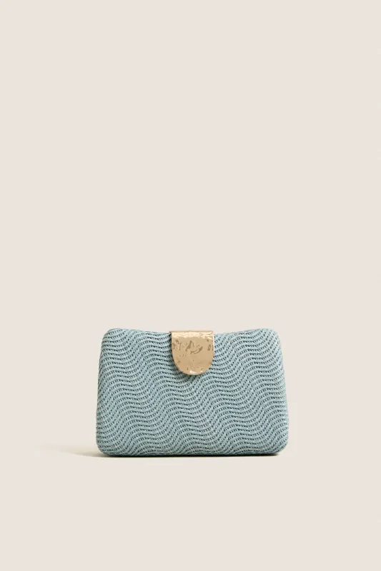 Blue Lindy Woven Clutch made by Olga Berg