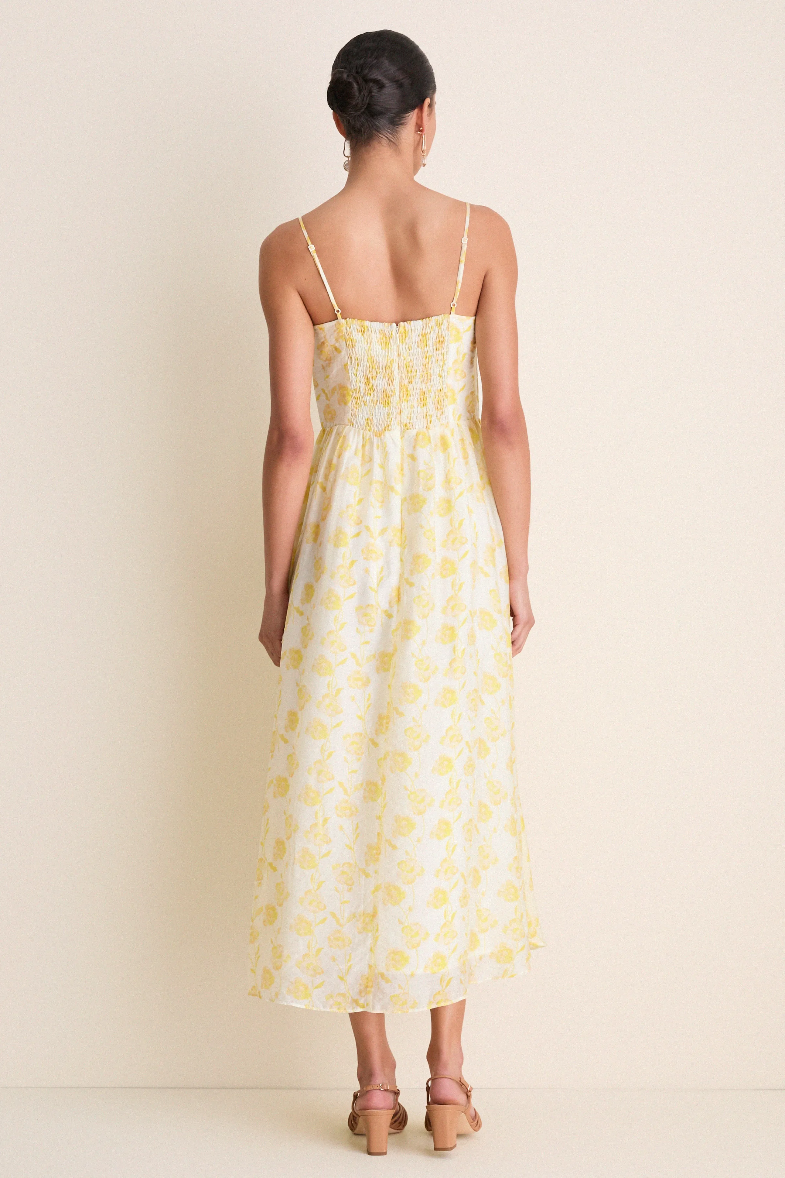 Yellow Floral Bustier Jessamine Maxi Dress sold by Tuckernuck product image thumbnail 5