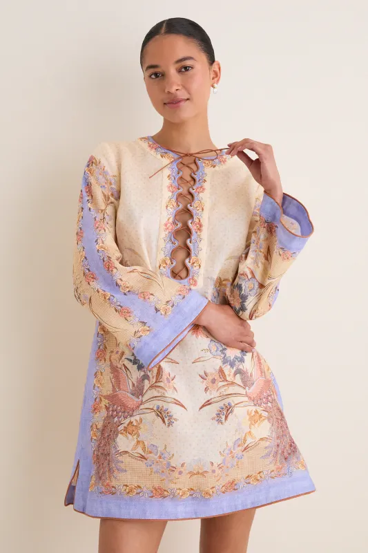 Biscuit Scarf Floral Indra Tunic Mini Dress made by Zimmermann