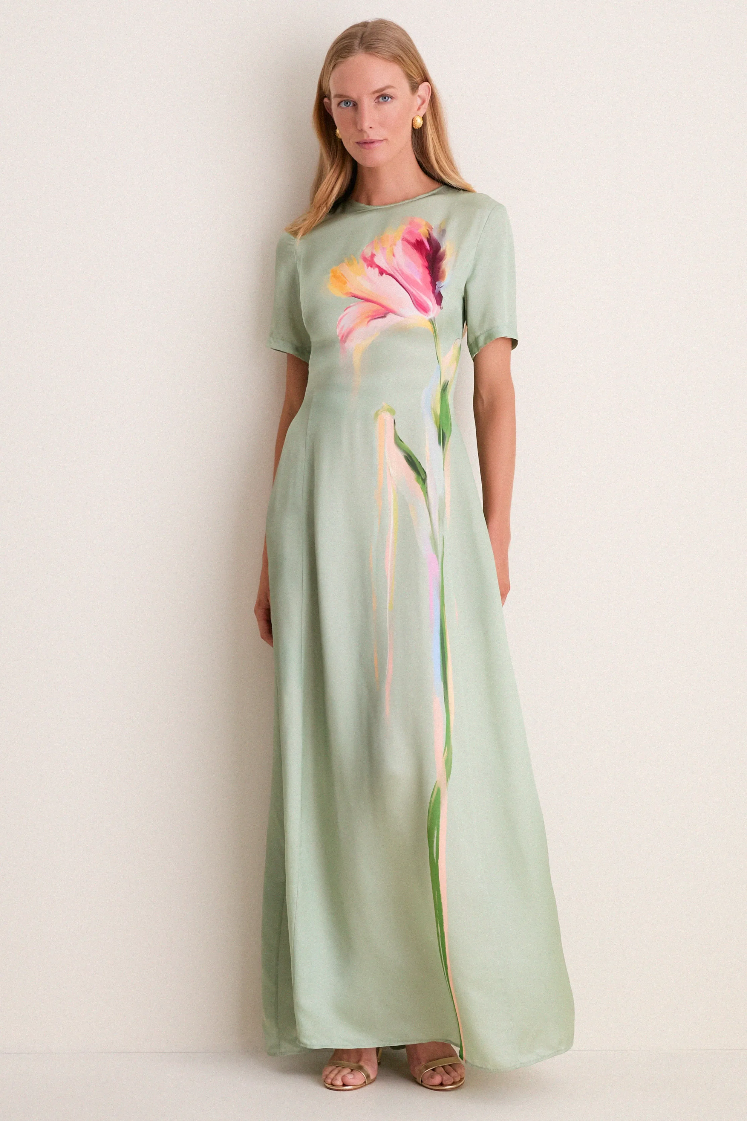 Green Tulip Print Alice Maxi Dress sold by Tuckernuck