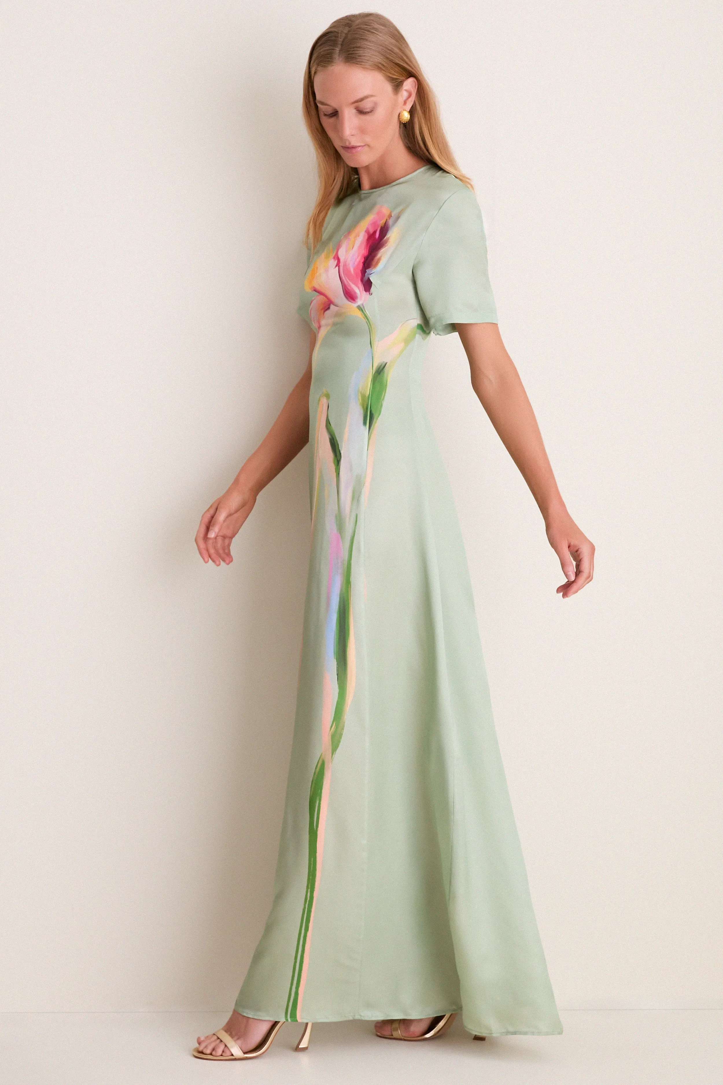 Green Tulip Print Alice Maxi Dress sold by Tuckernuck product image thumbnail 3