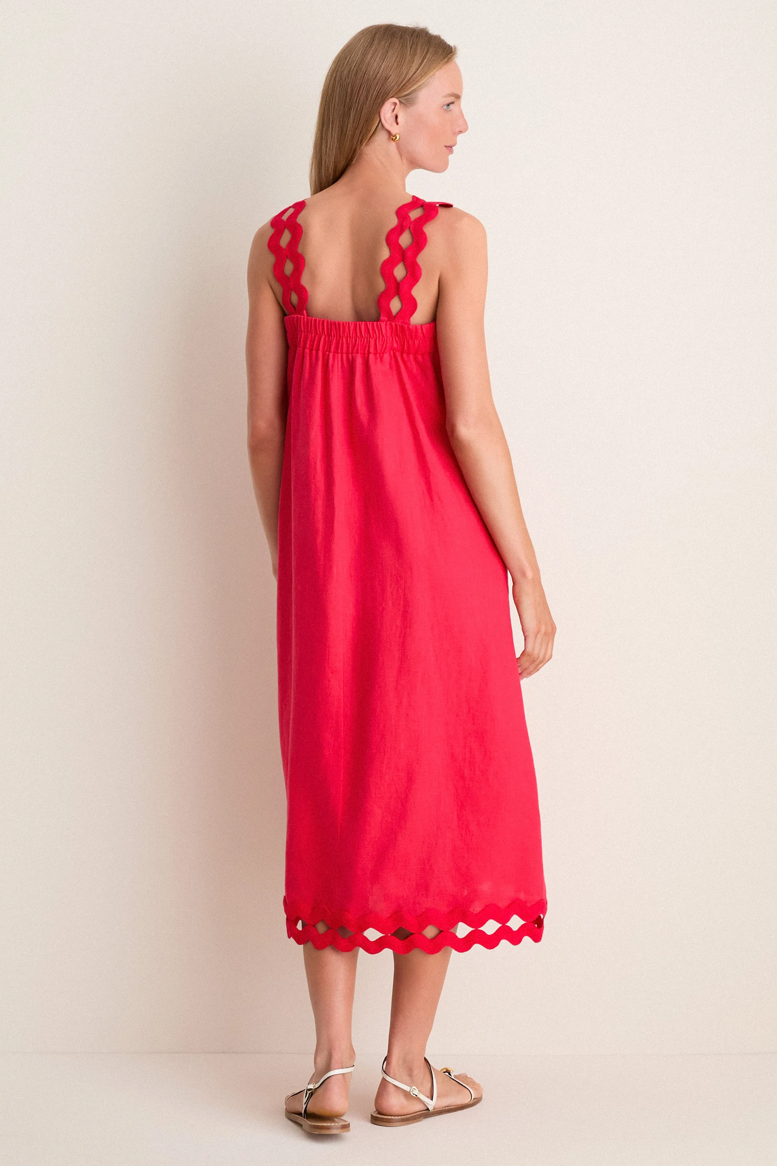 Cherry Ric Rac Linen Ellis Dress sold by Tuckernuck product image thumbnail 4