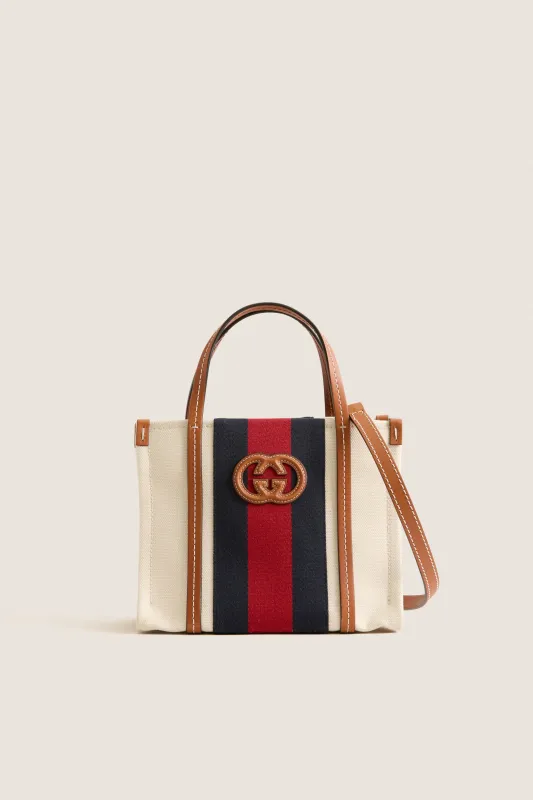GUCCI Beige Interlocking G X Leather Two-Way Handbag made by Tuckernuck