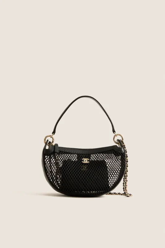 CHANEL Black Coco Mark Two-Way Shoulder Bag Half Moon made by Tuckernuck