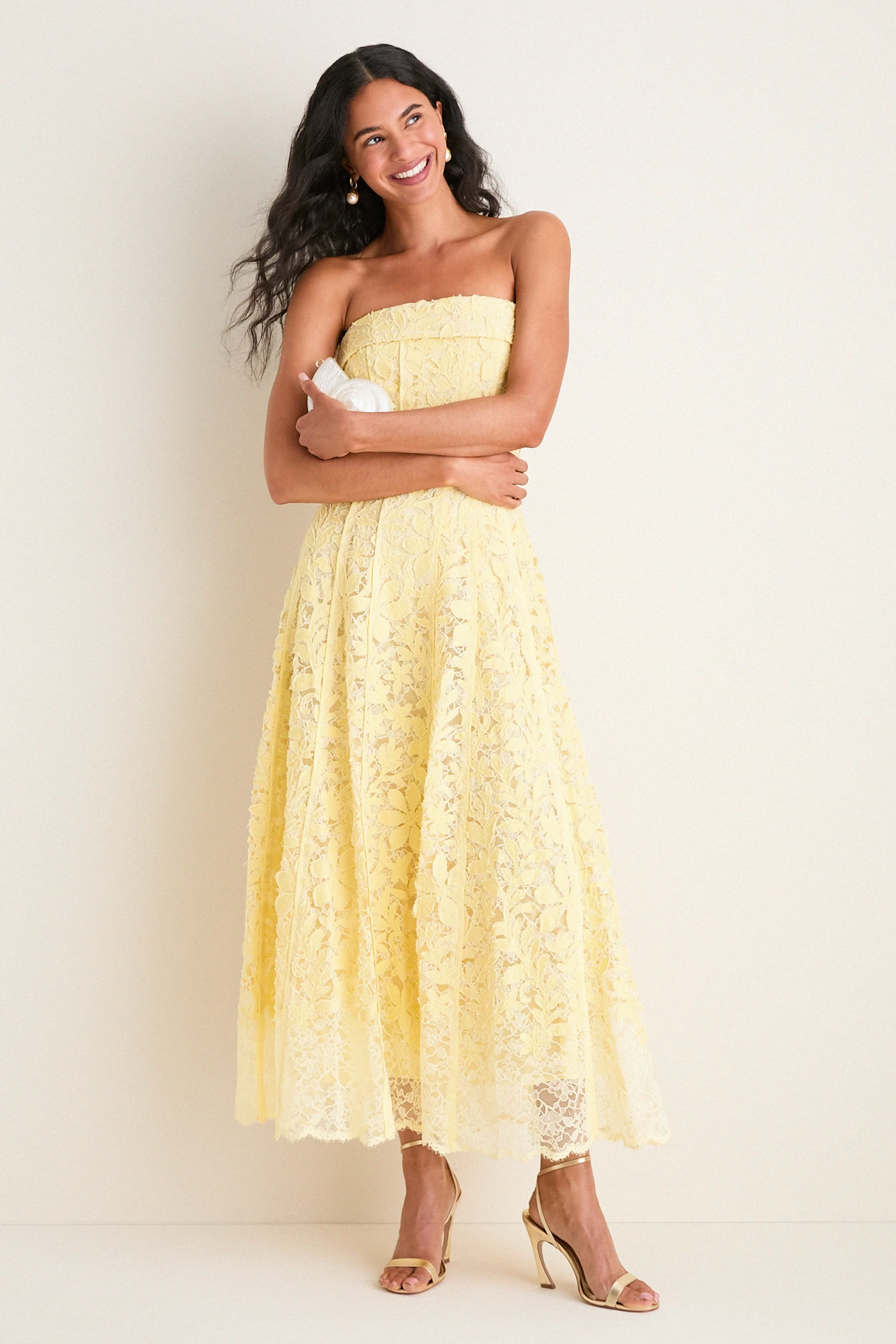 Buttercream Imogen Cotton Lace Bustier Midi Dress sold by Tuckernuck product image thumbnail 2