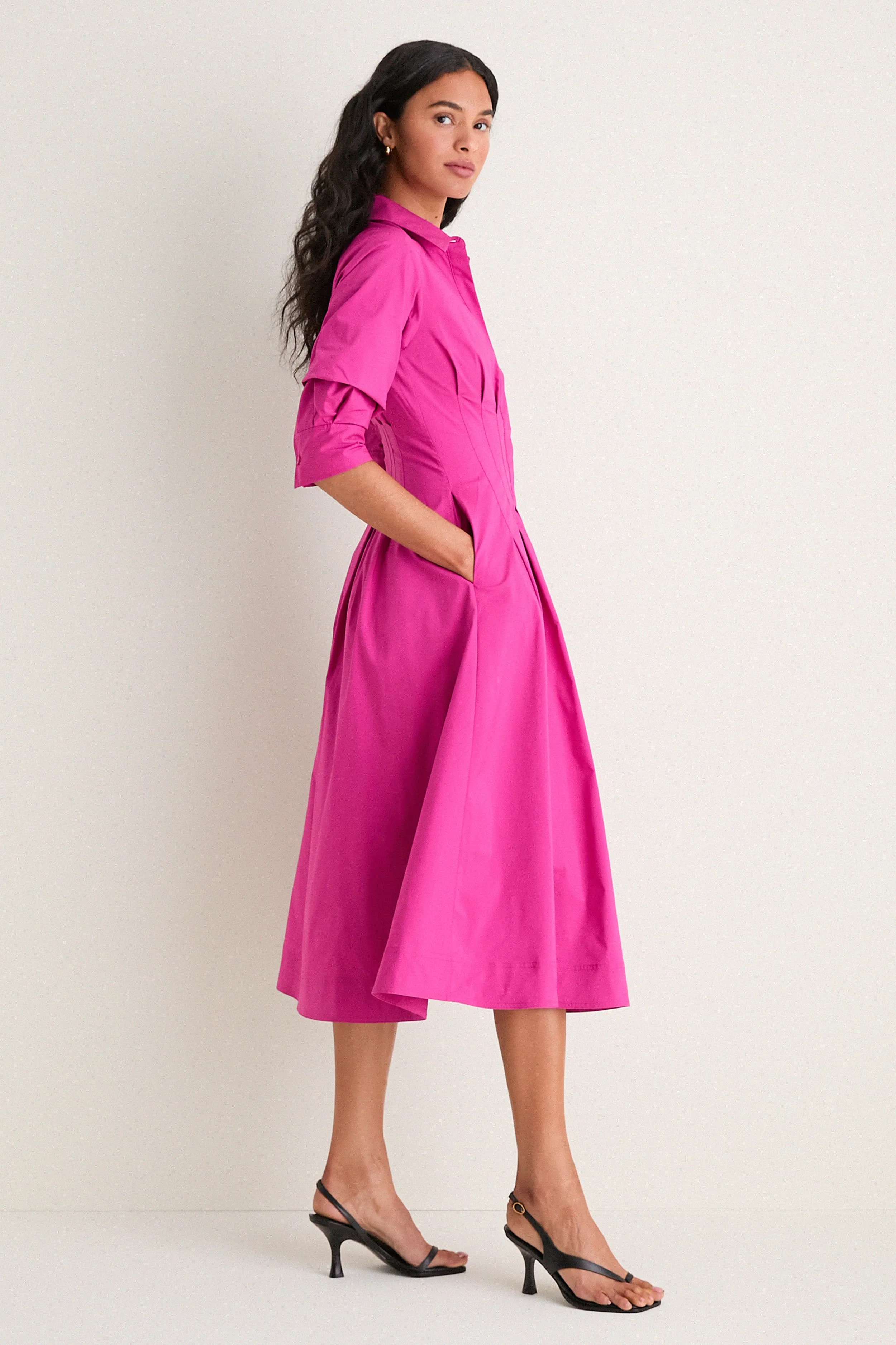 Bougainvillea Jazz Pintuck Midi Dress sold by Tuckernuck product image thumbnail 3