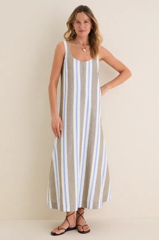 Riviera Stripe Hawes Dress made by Tuckernuck