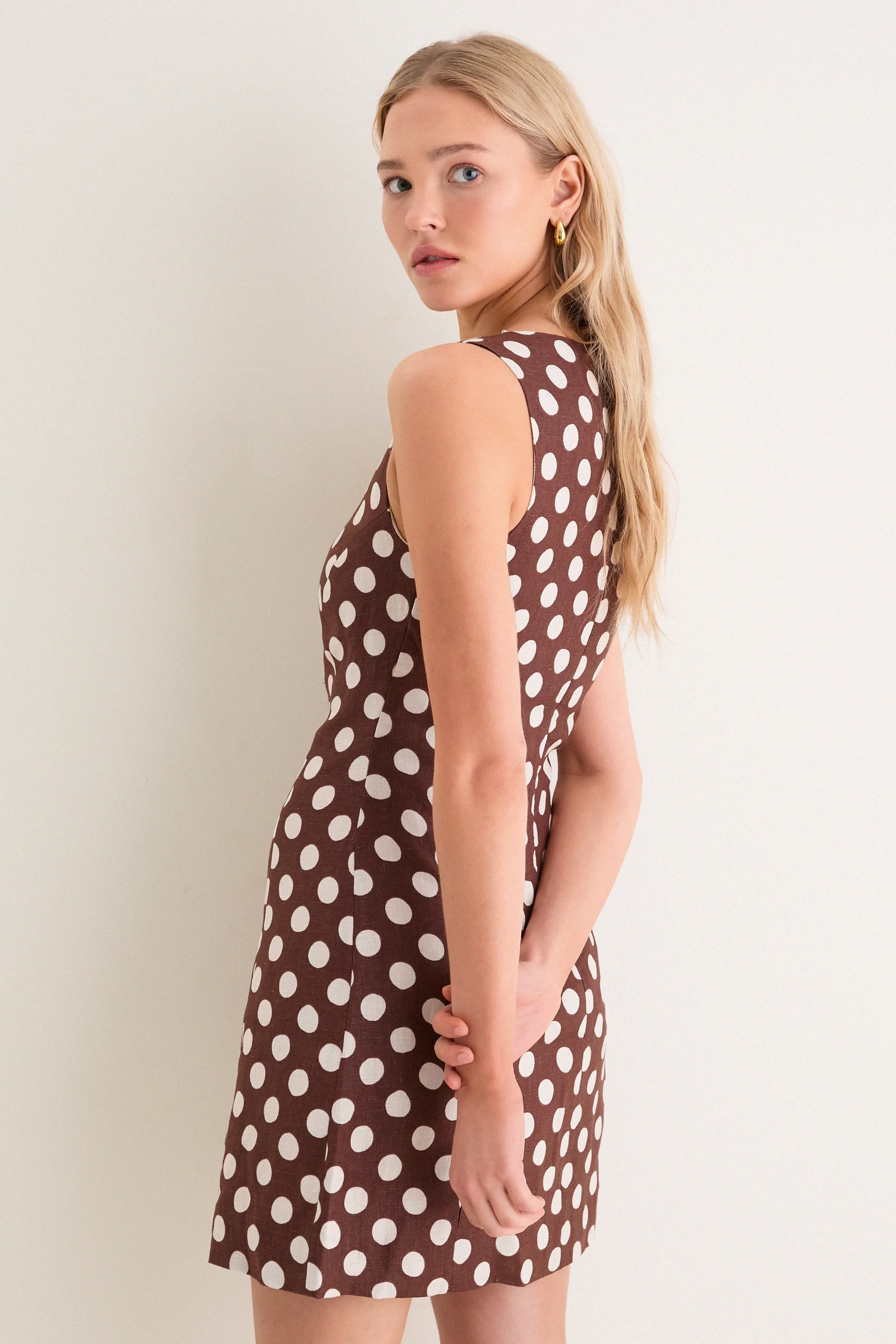 Cioccolato Dot Lydie Mini Dress sold by Tuckernuck product image thumbnail 3