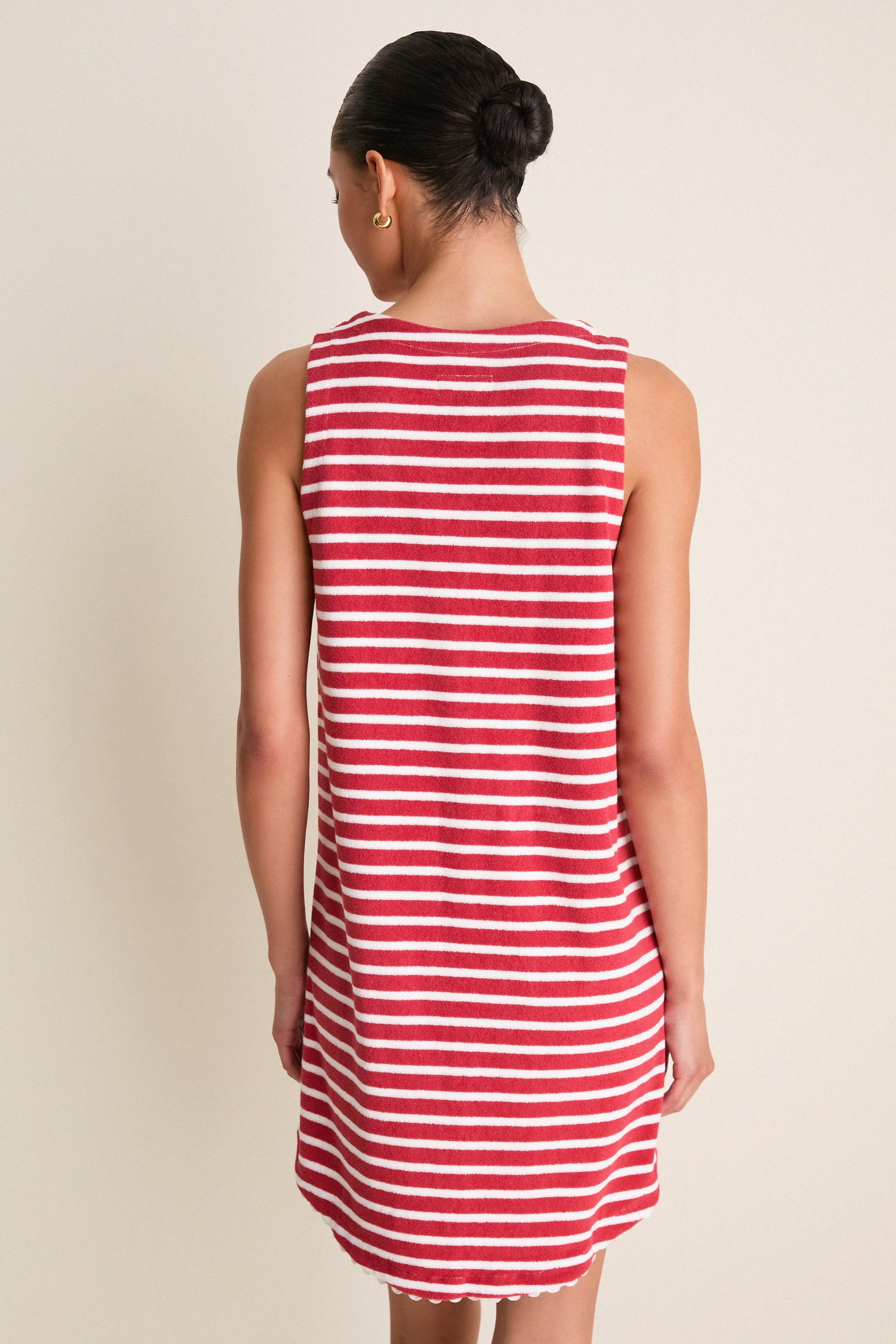 Scarlet Stripe Mini Bermuda Terrycloth Coverup sold by Tuckernuck product image thumbnail 4