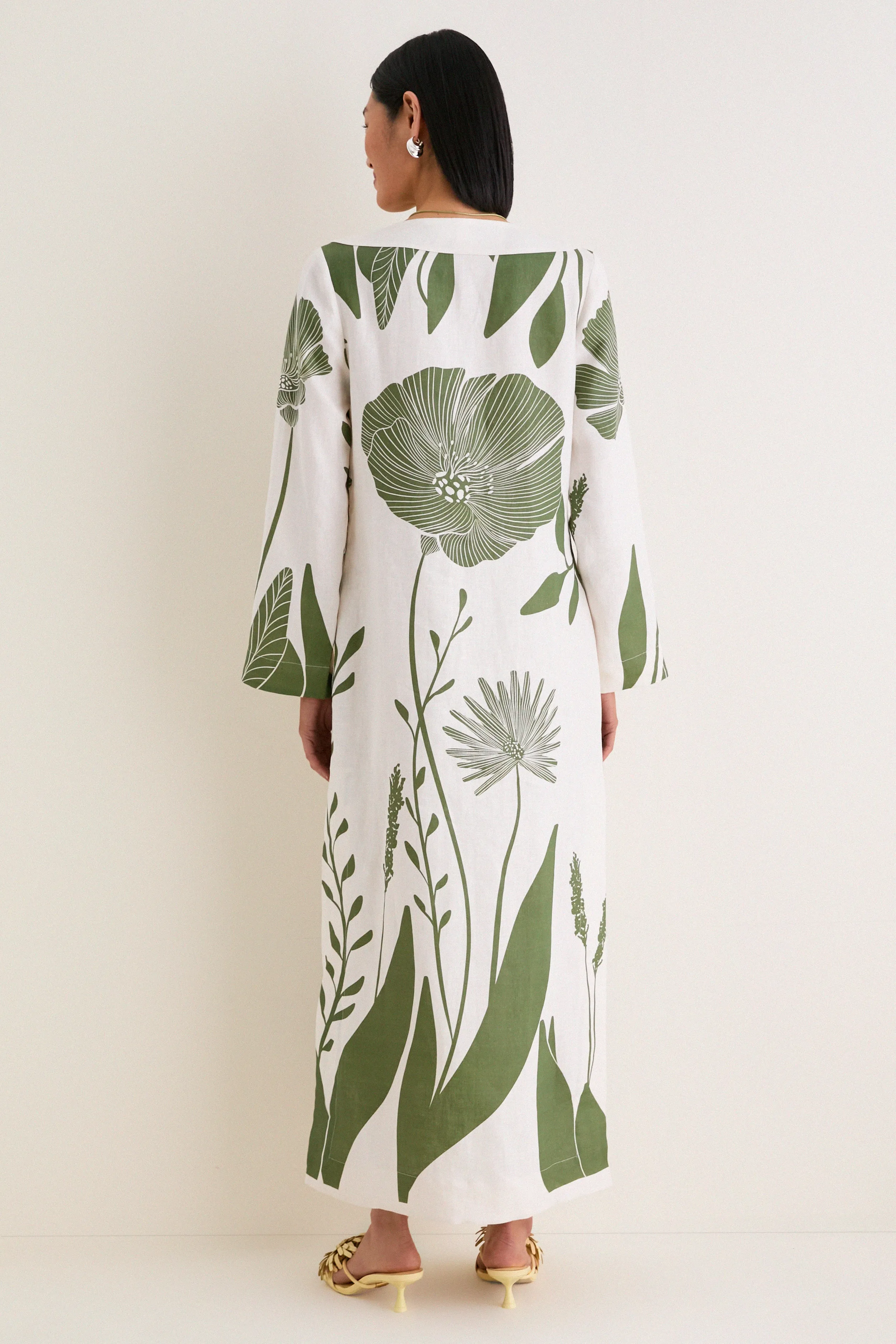 Green Floral Border Que Energia Tunic Dress sold by Tuckernuck product image thumbnail 4