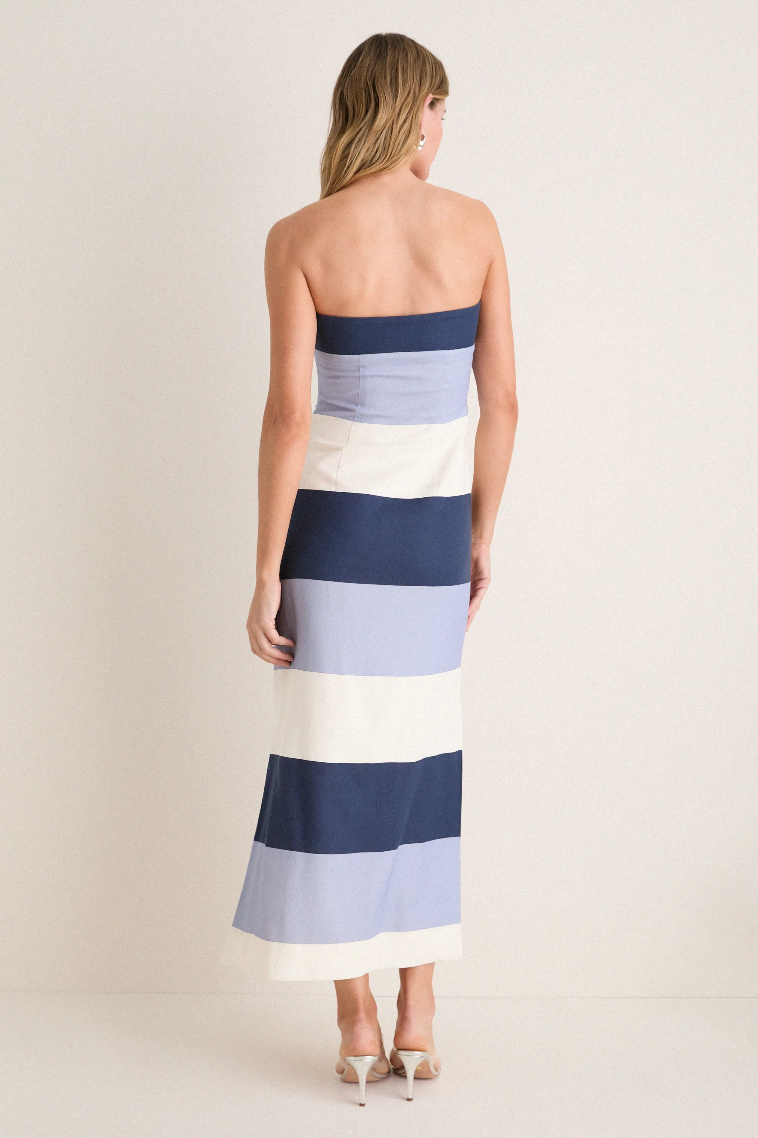 Blue Stripes Sono Maxi Dress sold by Tuckernuck product image thumbnail 4