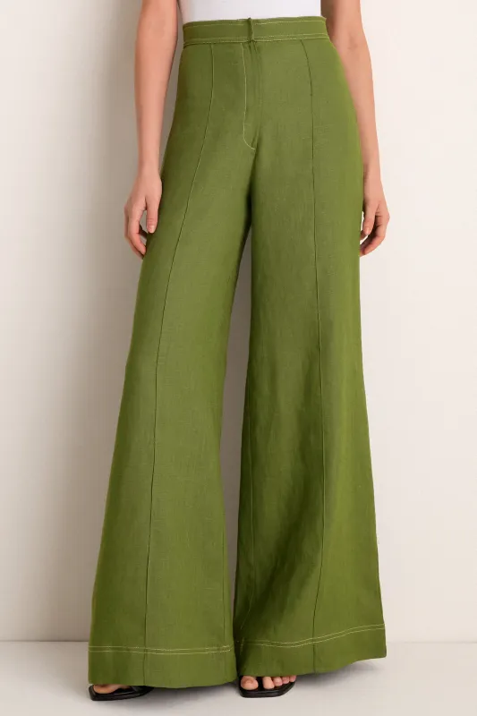 Olive Green Vivir Pants made by ANDRES OTALORA