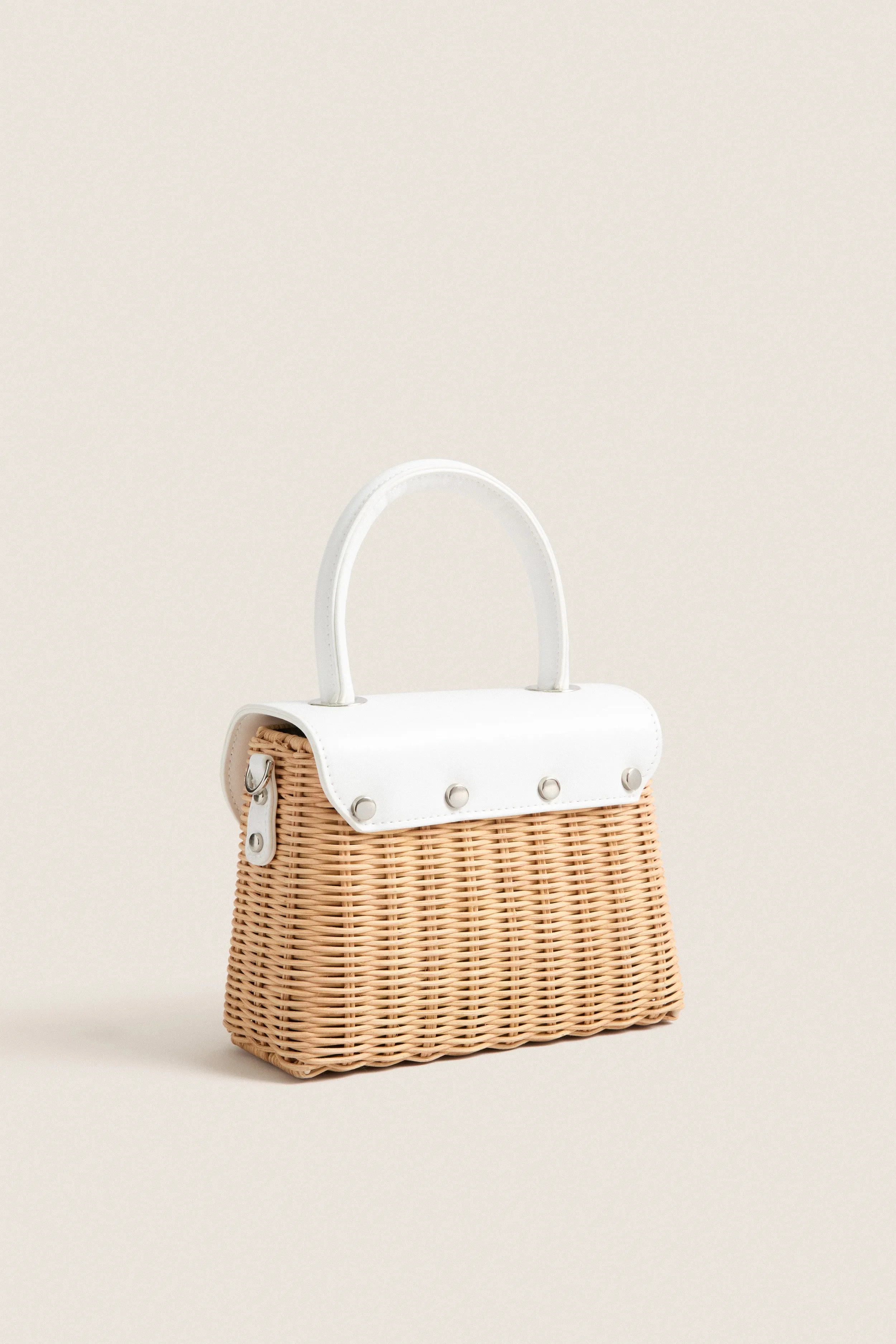 White Elle Wicker Top Handle sold by Tuckernuck product image thumbnail 4