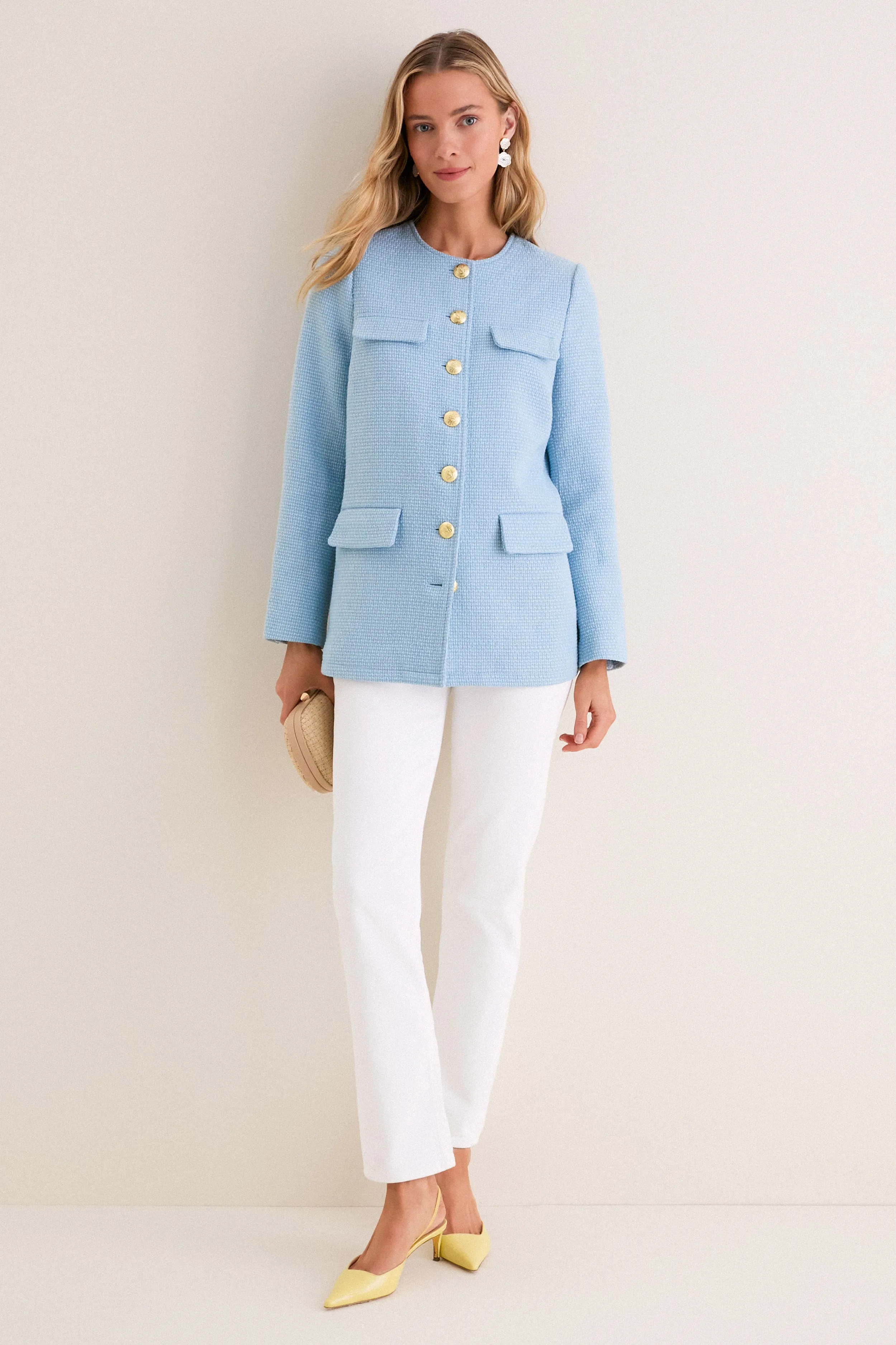 Light Blue Tweed Jennings Jacket sold by Tuckernuck product image thumbnail 2