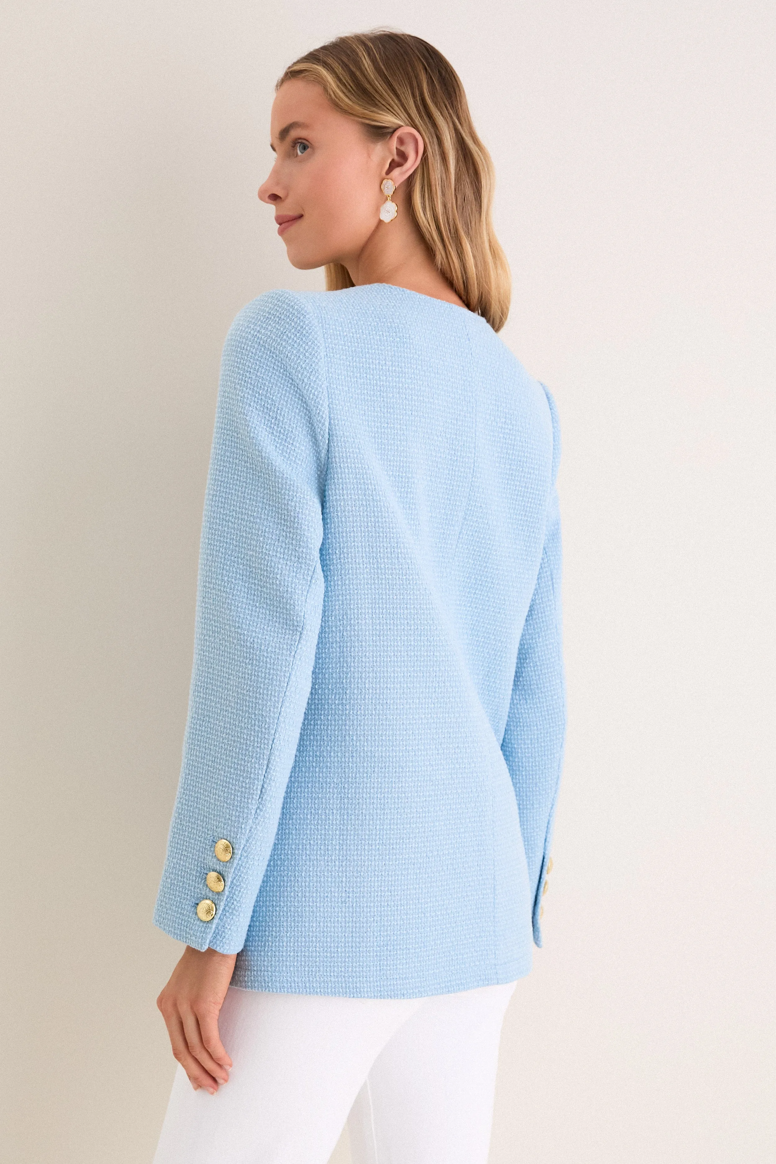Light Blue Tweed Jennings Jacket sold by Tuckernuck product image thumbnail 4