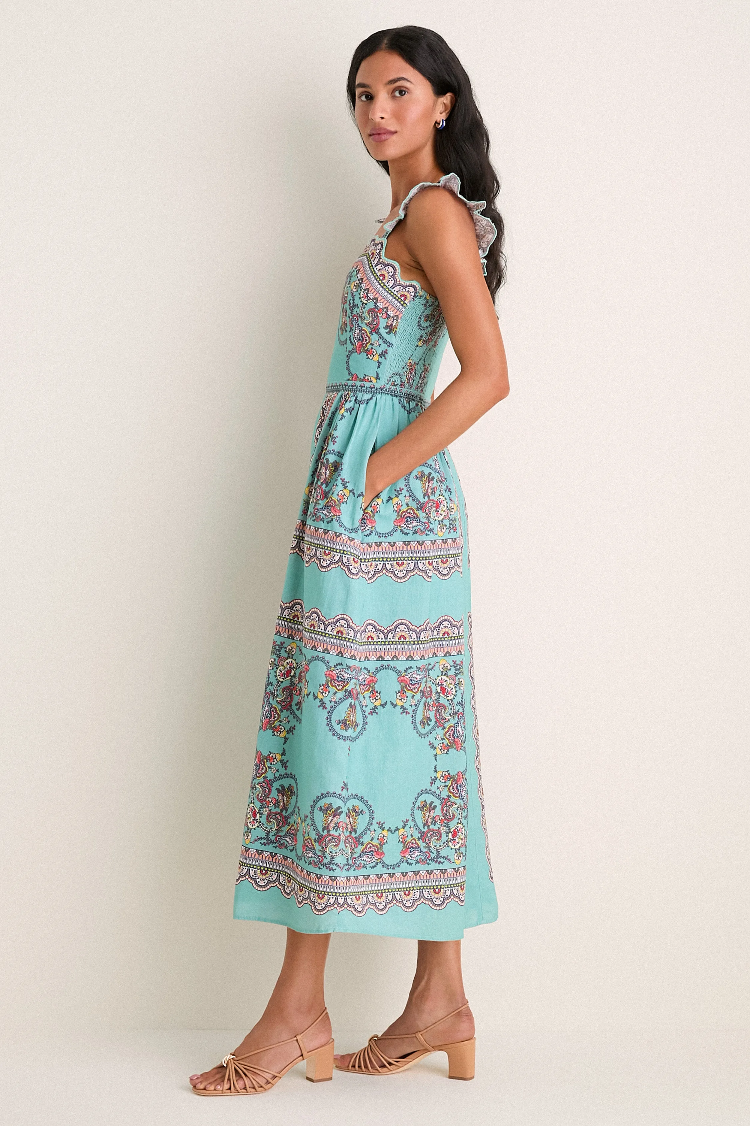 Bleura Print Veronique Midi Dress sold by Tuckernuck product image thumbnail 3