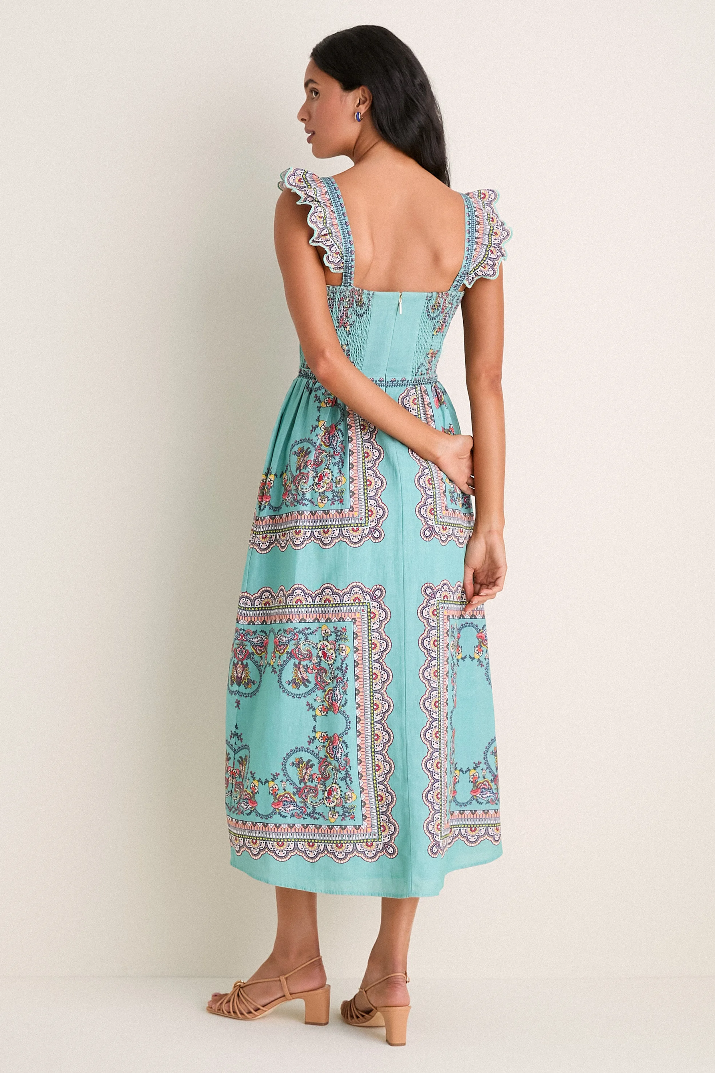 Bleura Print Veronique Midi Dress sold by Tuckernuck product image thumbnail 4