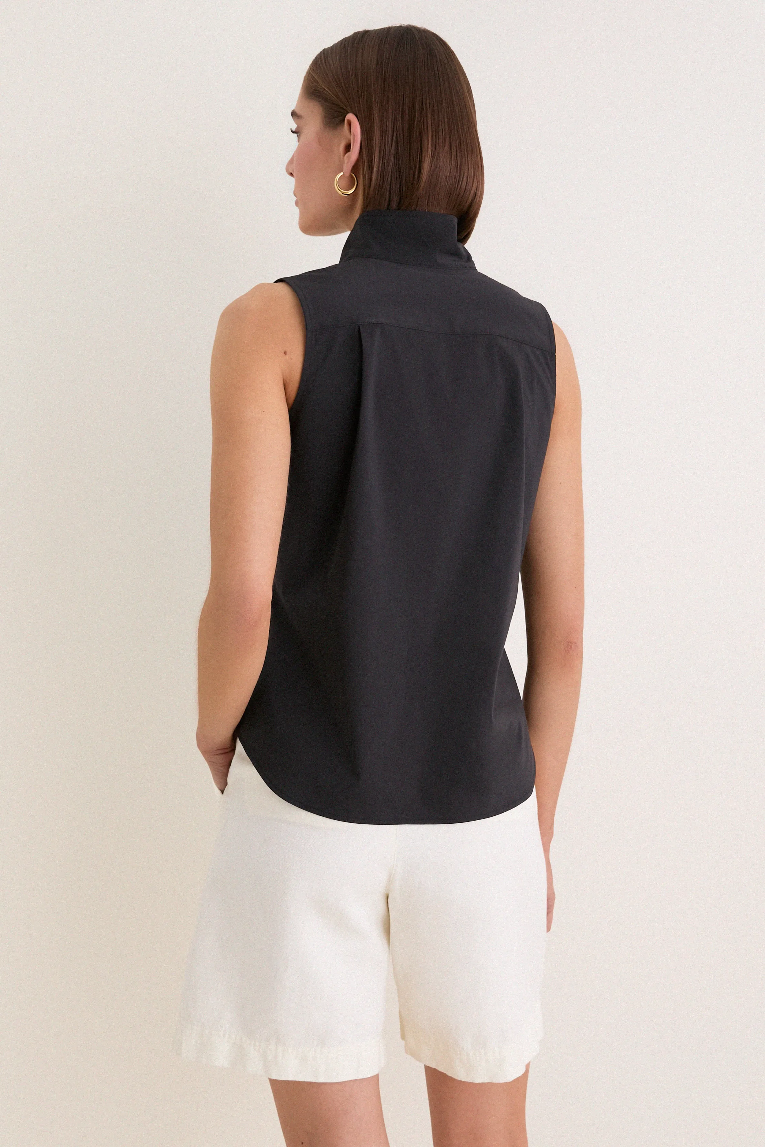 Black Sleeveless Bessette Button Down sold by Tuckernuck product image thumbnail 4